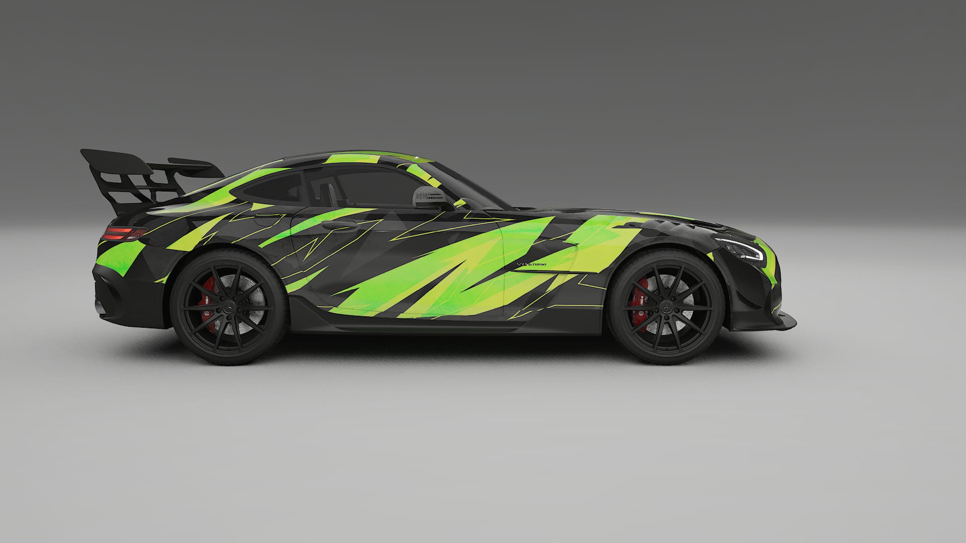 Mercedes AMG GT Black Series C192 Coupe NINJA TURTLES – Ontworpen Wrap PPF Kit van Printbaar Polyurethaanfolie