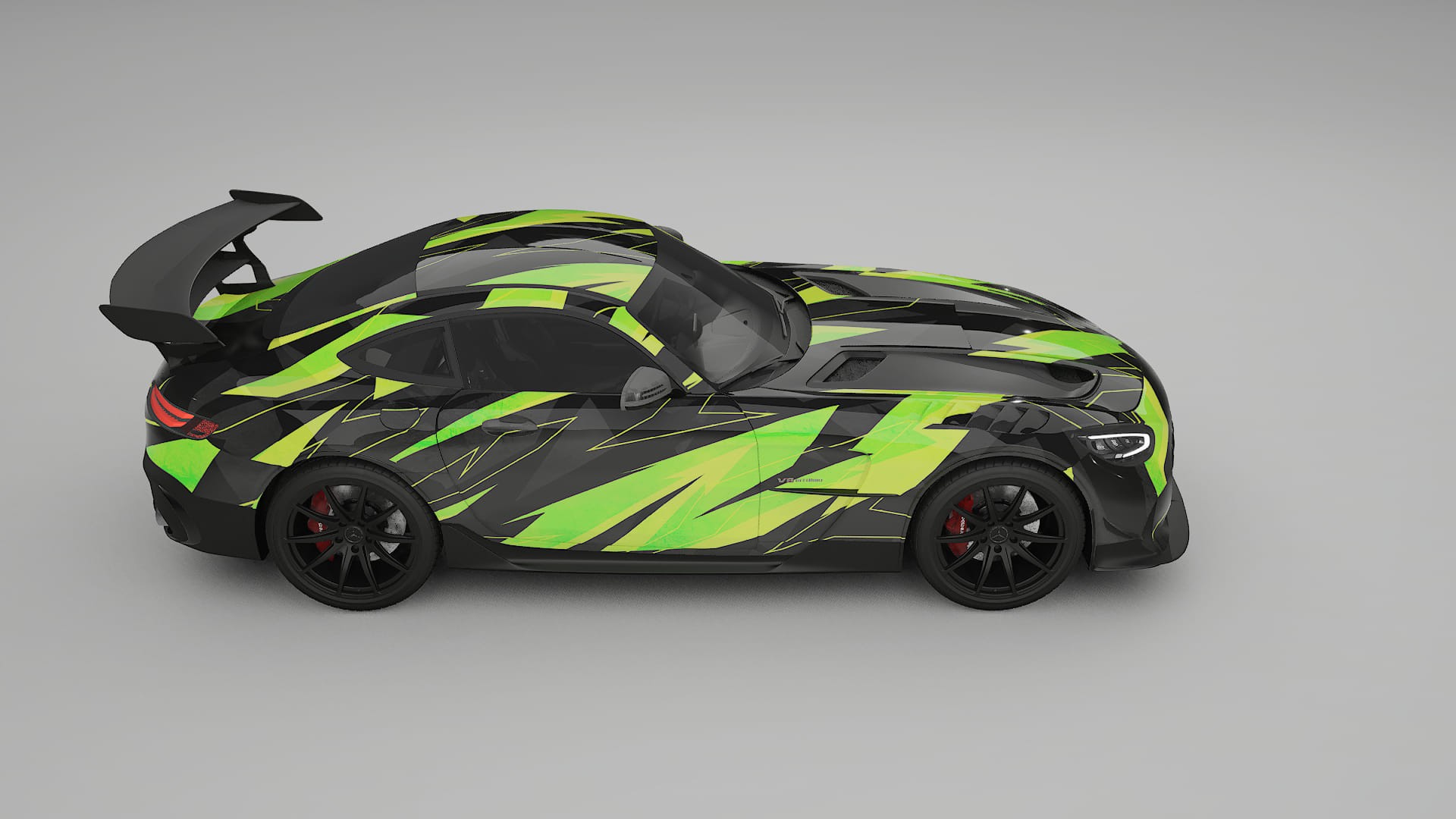 Mercedes AMG GT Black Series C192 Coupe NINJA TURTLES – Ontworpen Wrap PPF Kit van Printbaar Polyurethaanfolie