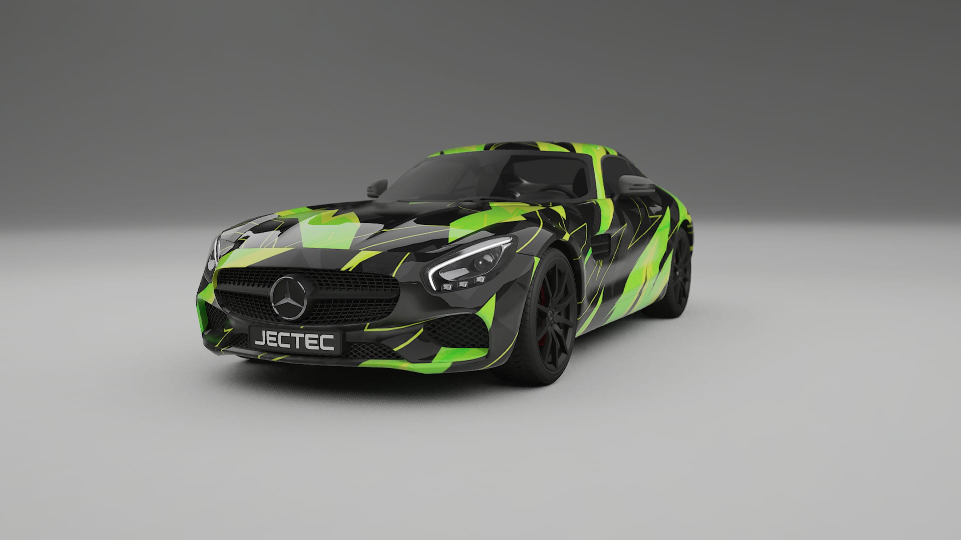 Mercedes AMG GT C190 Coupe NINJA TURTLES – Ontworpen Wrap PPF Kit van Printbaar Polyurethaanfolie