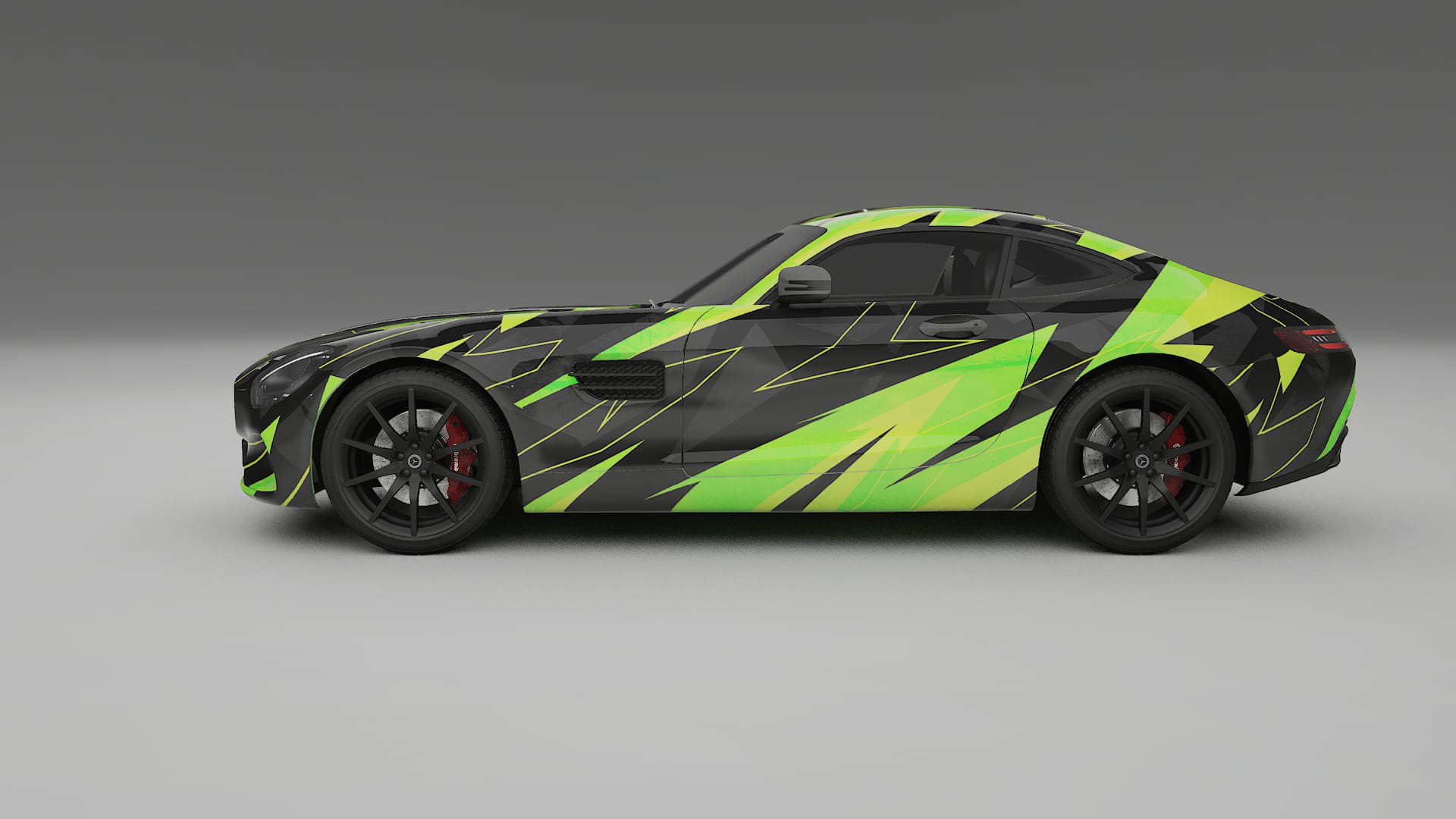 Mercedes AMG GT C190 Coupe NINJA TURTLES – Ontworpen Wrap PPF Kit van Printbaar Polyurethaanfolie