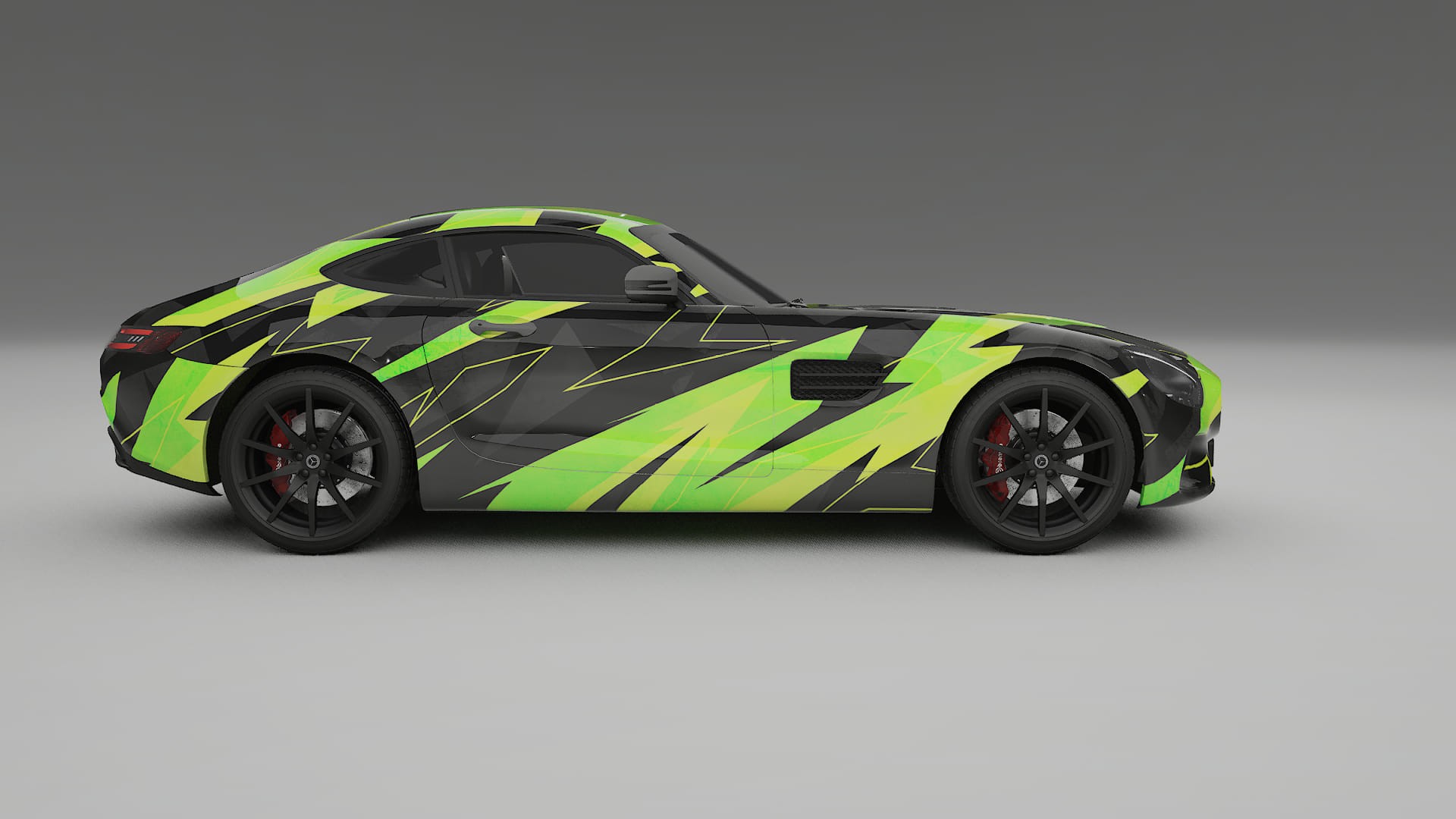 Mercedes AMG GT C190 Coupe NINJA TURTLES – Ontworpen Wrap PPF Kit van Printbaar Polyurethaanfolie