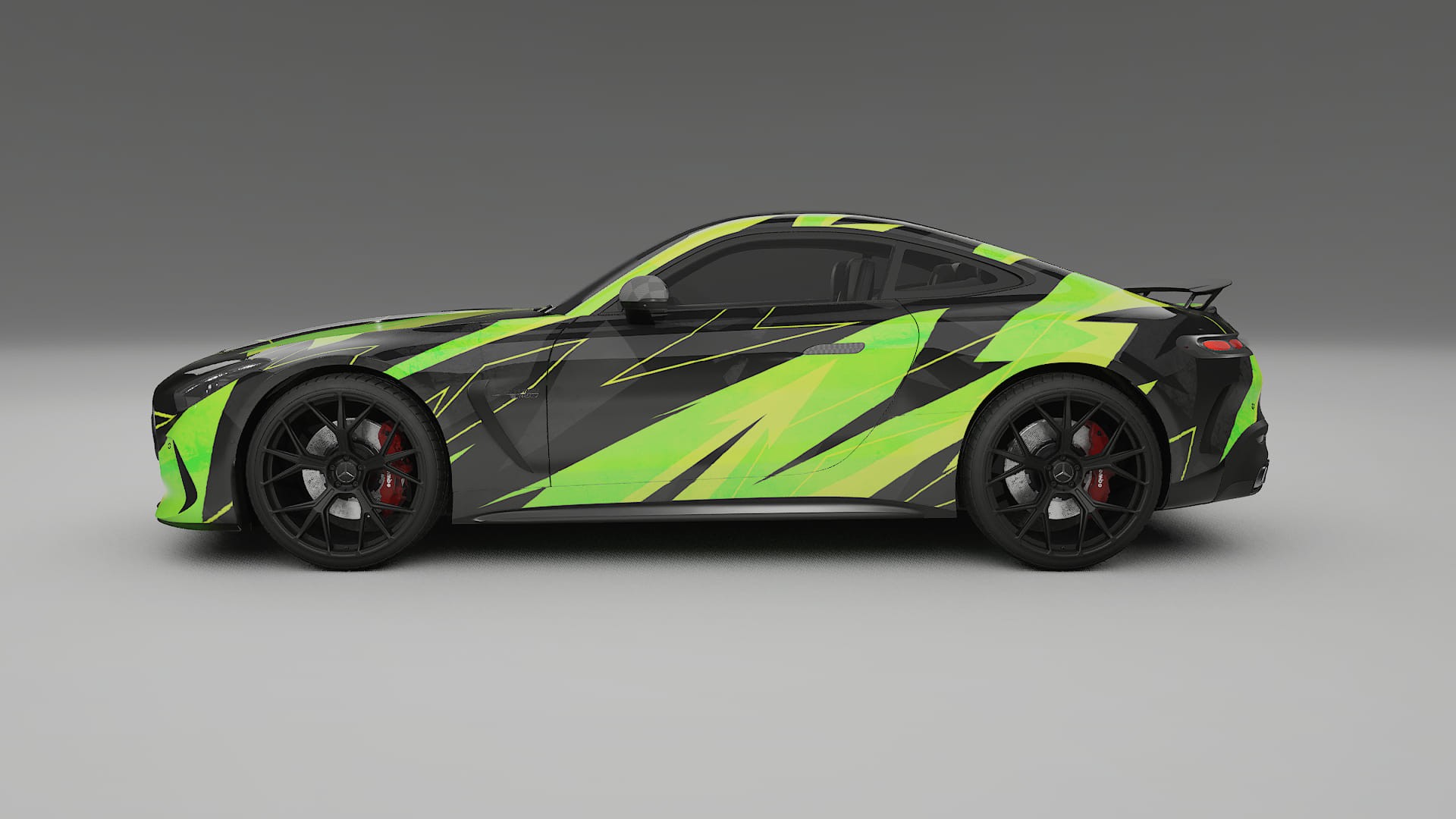 Mercedes AMG GT Coupe C192 NINJA TURTLES – Ontworpen Wrap PPF Kit van Printbaar Polyurethaanfolie