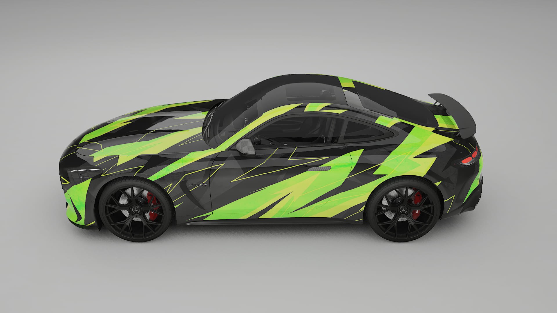 Mercedes AMG GT Coupe C192 NINJA TURTLES – Ontworpen Wrap PPF Kit van Printbaar Polyurethaanfolie
