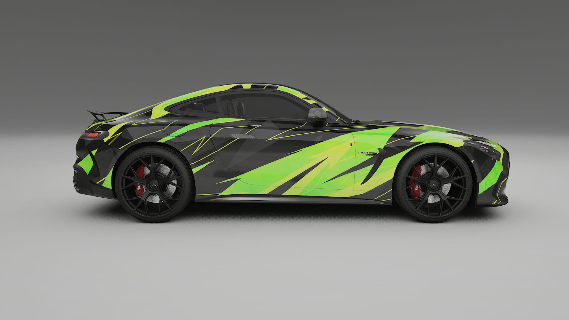 Mercedes AMG GT Coupe C192 NINJA TURTLES – Ontworpen Wrap PPF Kit van Printbaar Polyurethaanfolie