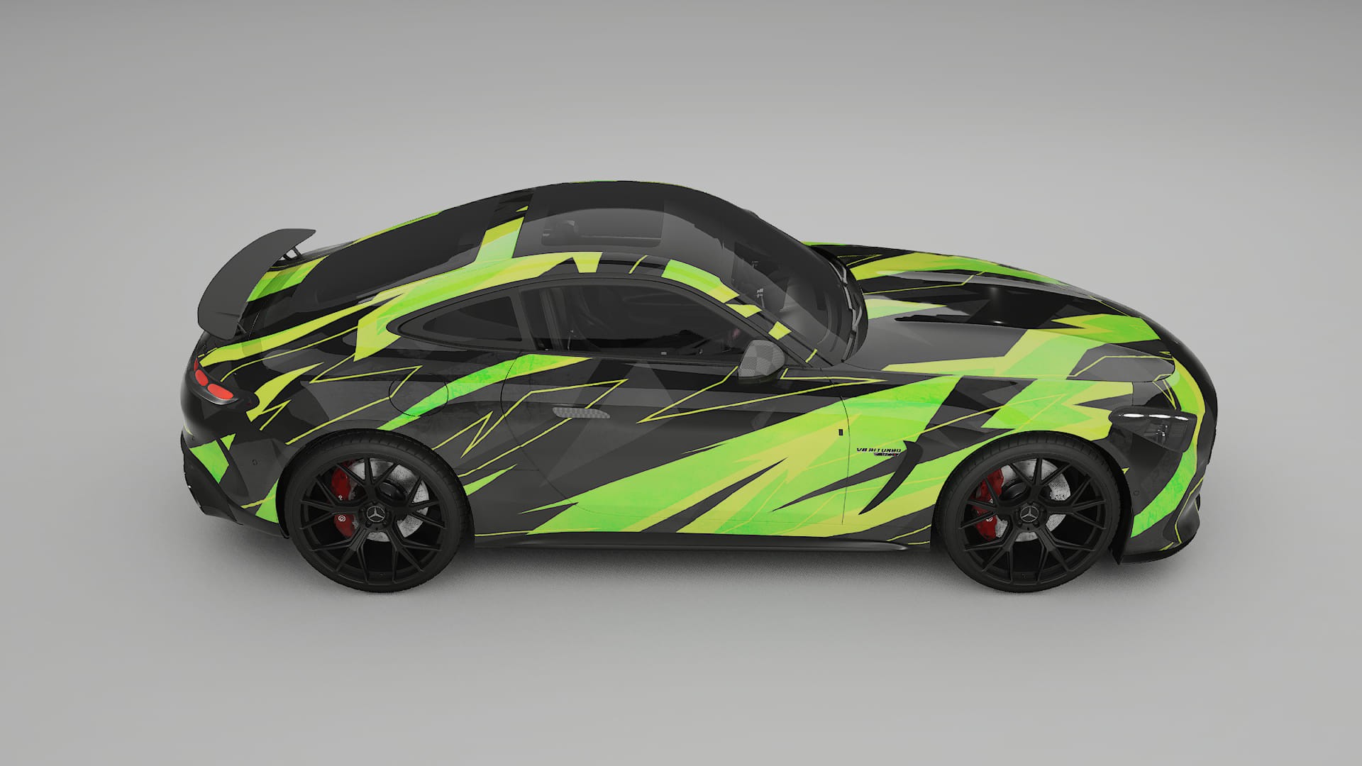 Mercedes AMG GT Coupe C192 NINJA TURTLES – Ontworpen Wrap PPF Kit van Printbaar Polyurethaanfolie