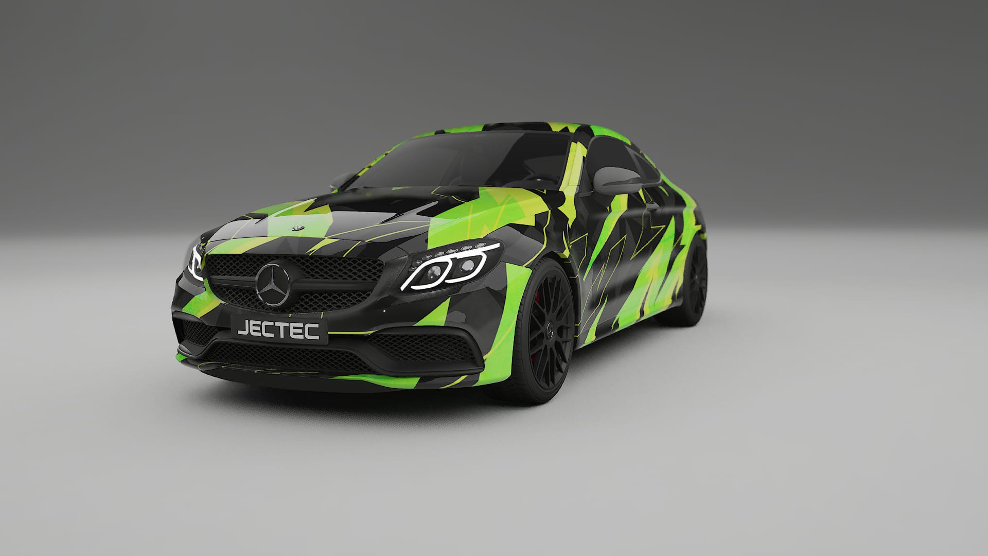 Mercedes C63 AMG W205 Coupe NINJA TURTLES – Ontworpen Wrap PPF Kit van Printbaar Polyurethaanfolie