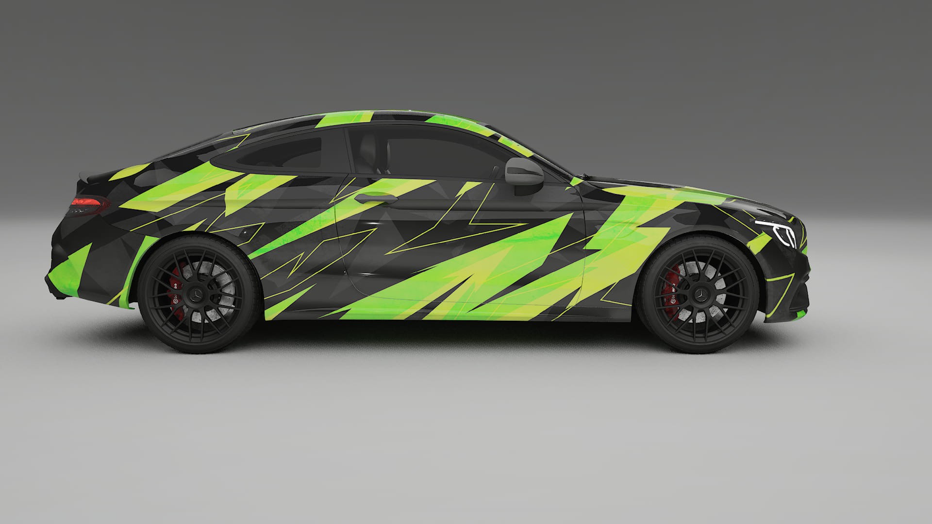 Mercedes C63 AMG W205 Coupe NINJA TURTLES – Ontworpen Wrap PPF Kit van Printbaar Polyurethaanfolie