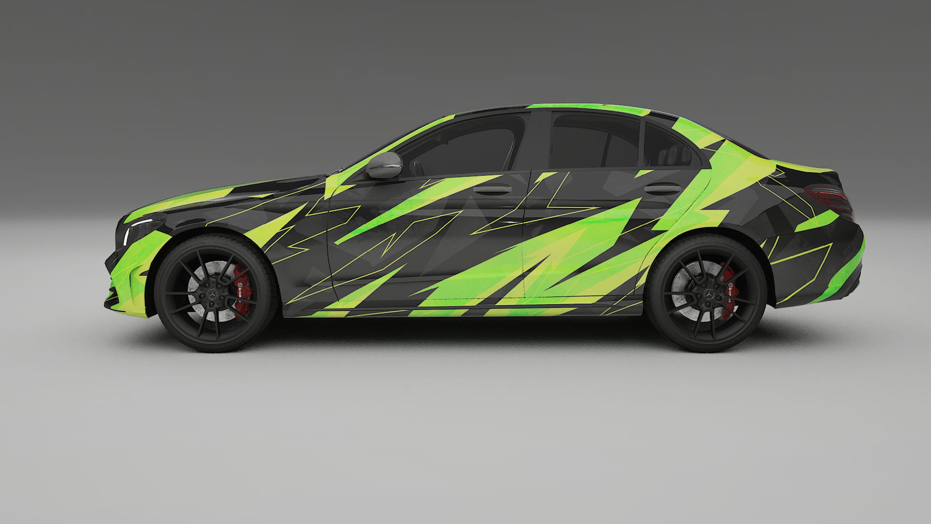 Mercedes C-class W205 AMG sedan NINJA TURTLES – Ontworpen Wrap PPF Kit van Printbaar Polyurethaanfolie