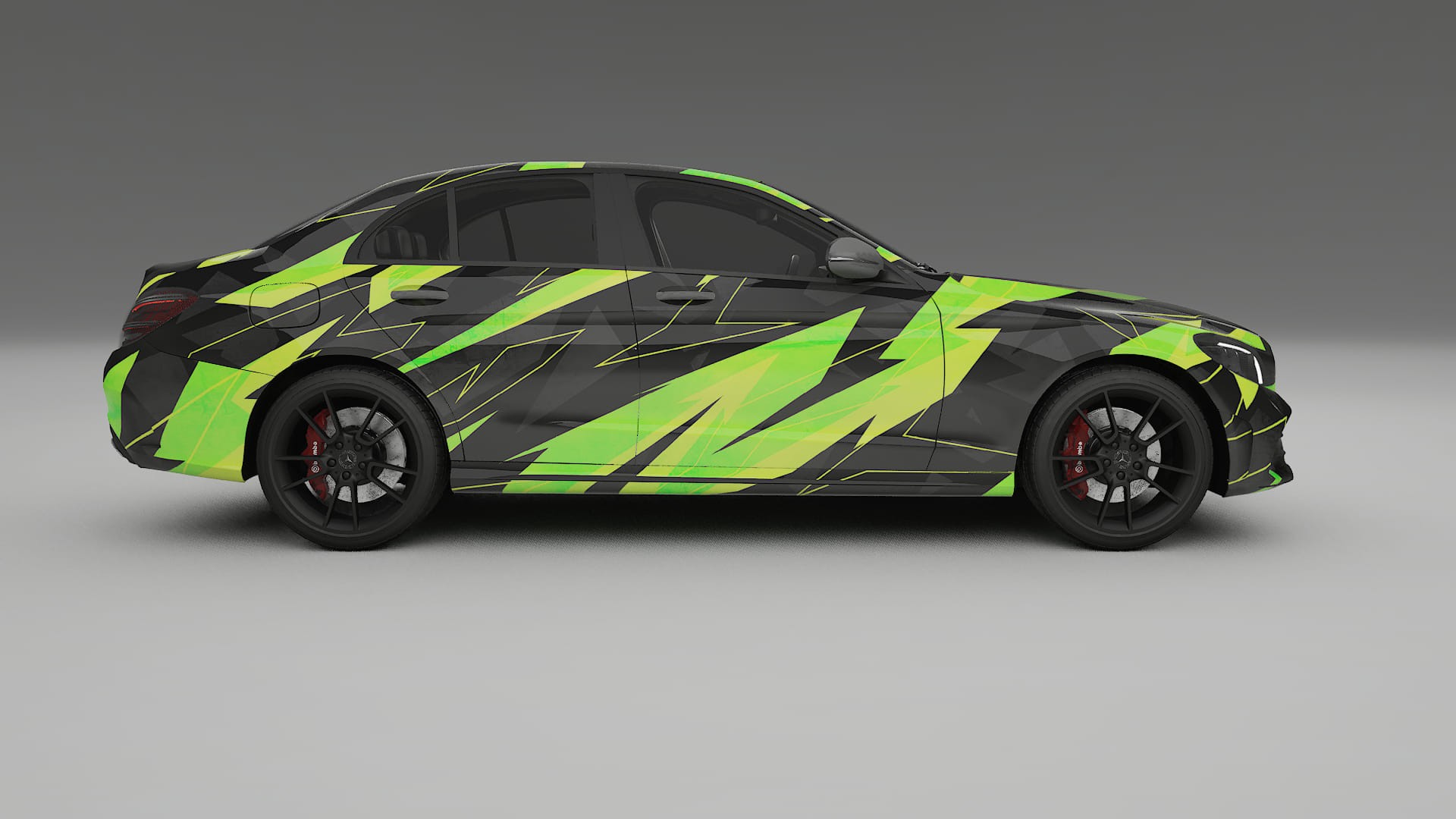 Mercedes C-class W205 AMG sedan NINJA TURTLES – Ontworpen Wrap PPF Kit van Printbaar Polyurethaanfolie