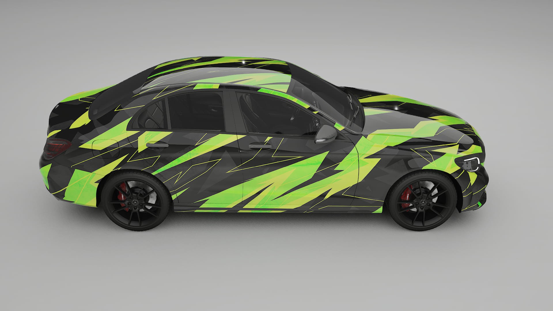 Mercedes C-class W205 AMG sedan NINJA TURTLES – Ontworpen Wrap PPF Kit van Printbaar Polyurethaanfolie