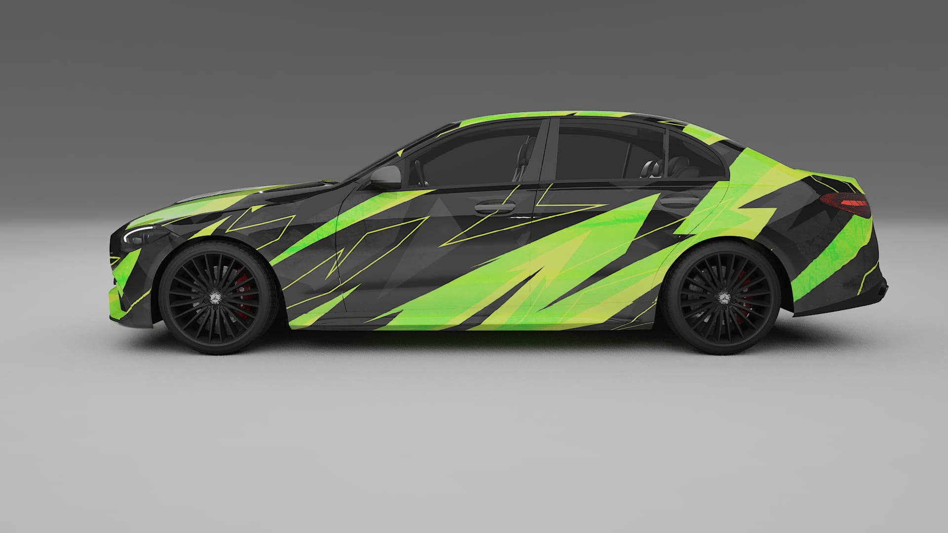 Mercedes C-class W206 NINJA TURTLES – Ontworpen Wrap PPF Kit van Printbaar Polyurethaanfolie