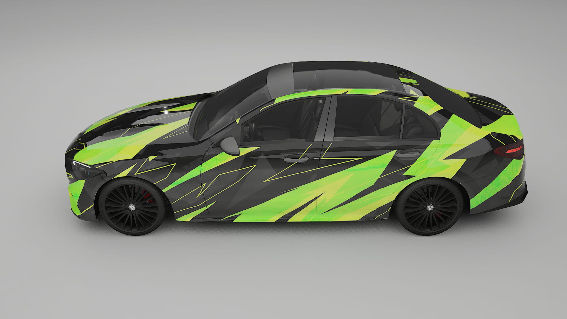 Mercedes C-class W206 NINJA TURTLES – Ontworpen Wrap PPF Kit van Printbaar Polyurethaanfolie