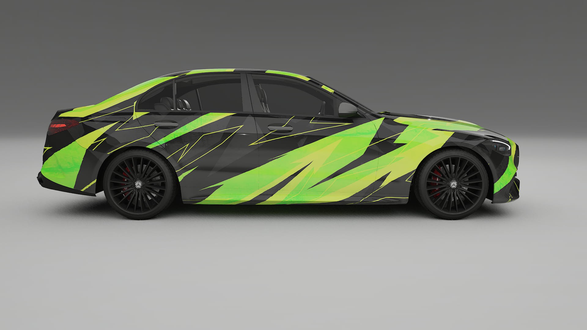 Mercedes C-class W206 NINJA TURTLES – Ontworpen Wrap PPF Kit van Printbaar Polyurethaanfolie