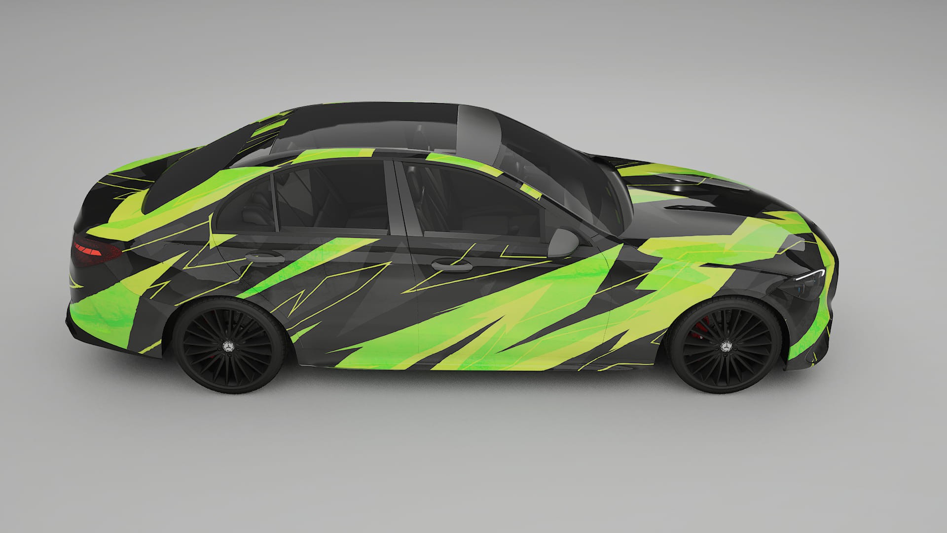 Mercedes C-class W206 NINJA TURTLES – Ontworpen Wrap PPF Kit van Printbaar Polyurethaanfolie