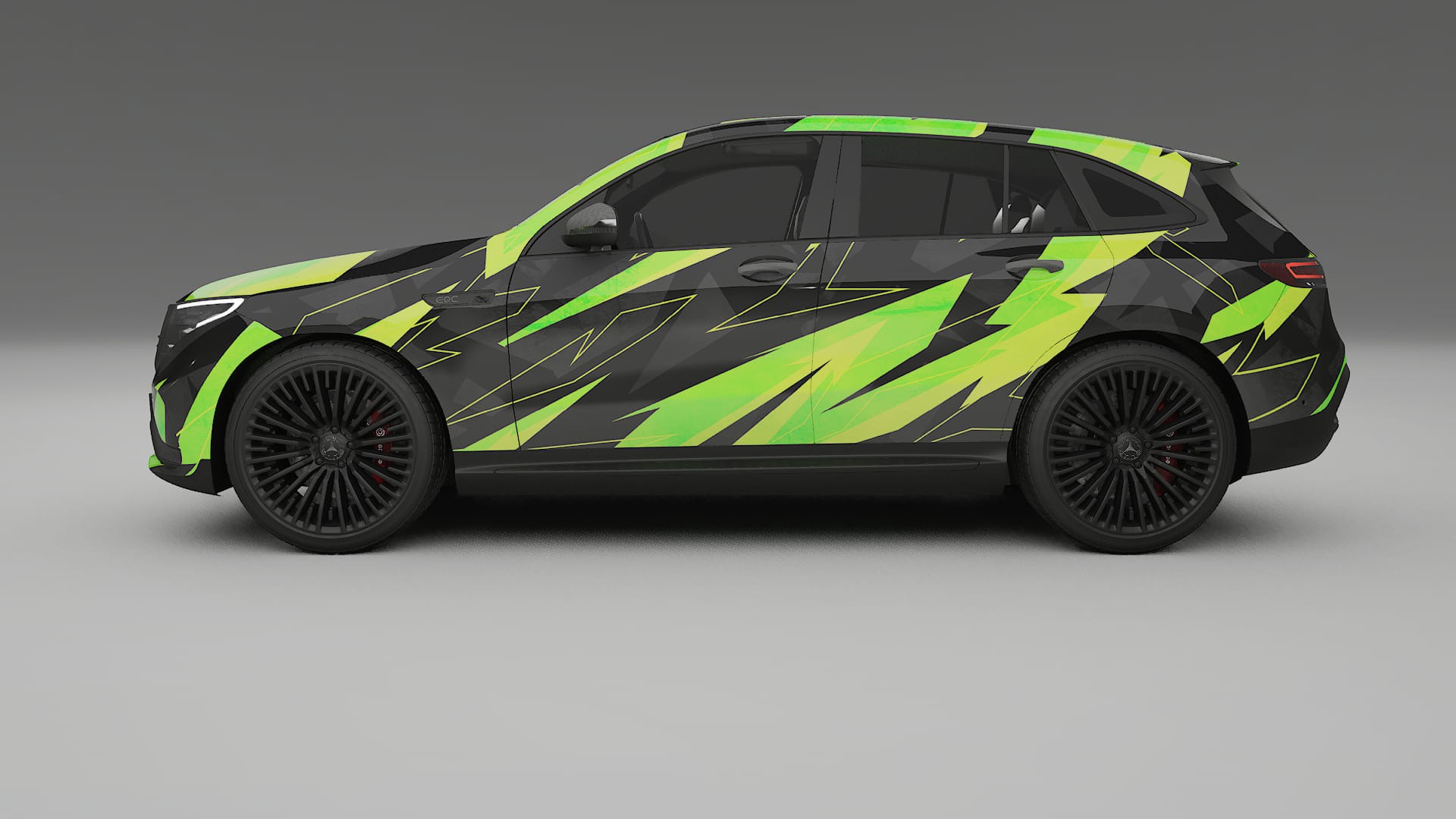 Mercedes EQC AMG NINJA TURTLES – Ontworpen Wrap PPF Kit van Printbaar Polyurethaanfolie