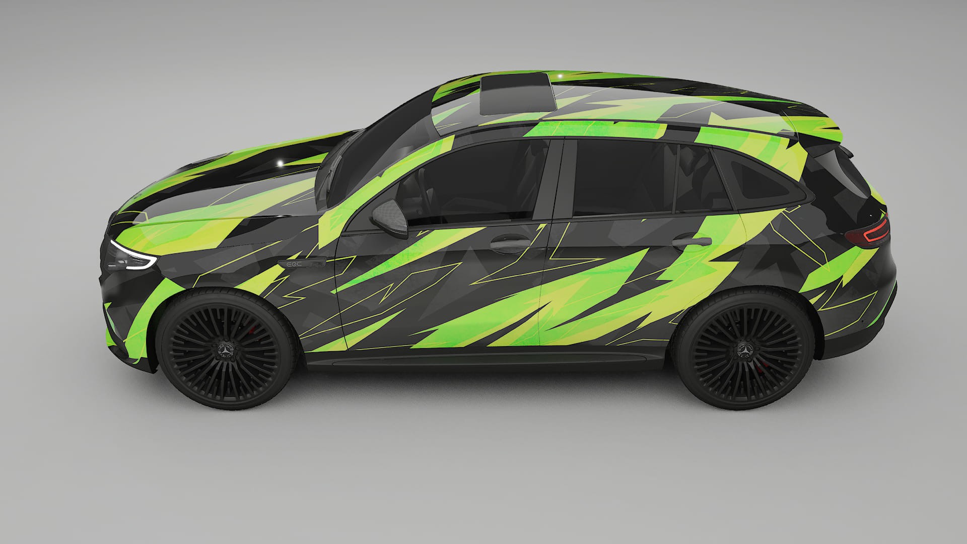 Mercedes EQC AMG NINJA TURTLES – Ontworpen Wrap PPF Kit van Printbaar Polyurethaanfolie