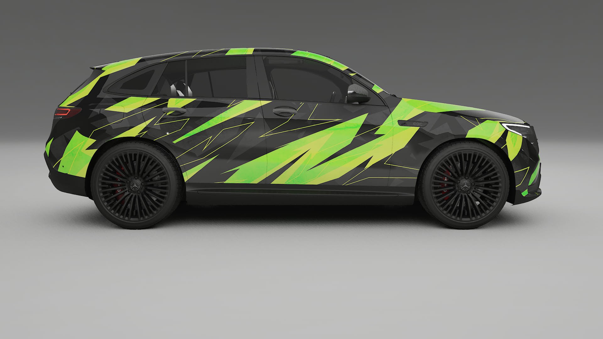 Mercedes EQC AMG NINJA TURTLES – Ontworpen Wrap PPF Kit van Printbaar Polyurethaanfolie