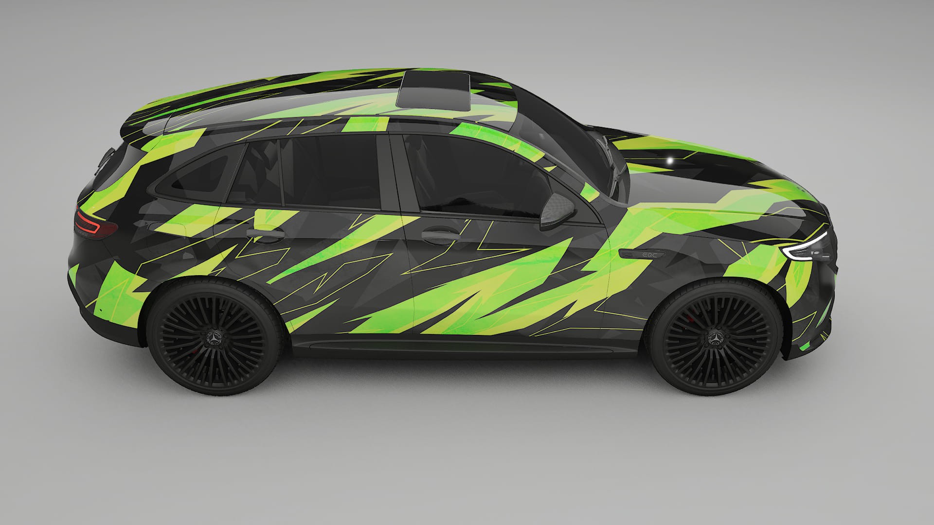 Mercedes EQC AMG NINJA TURTLES – Ontworpen Wrap PPF Kit van Printbaar Polyurethaanfolie