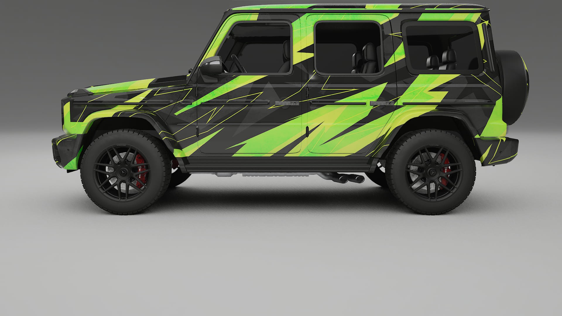 Mercedes G63 AMG W463A NINJA TURTLES – Ontworpen Wrap PPF Kit van Printbaar Polyurethaanfolie