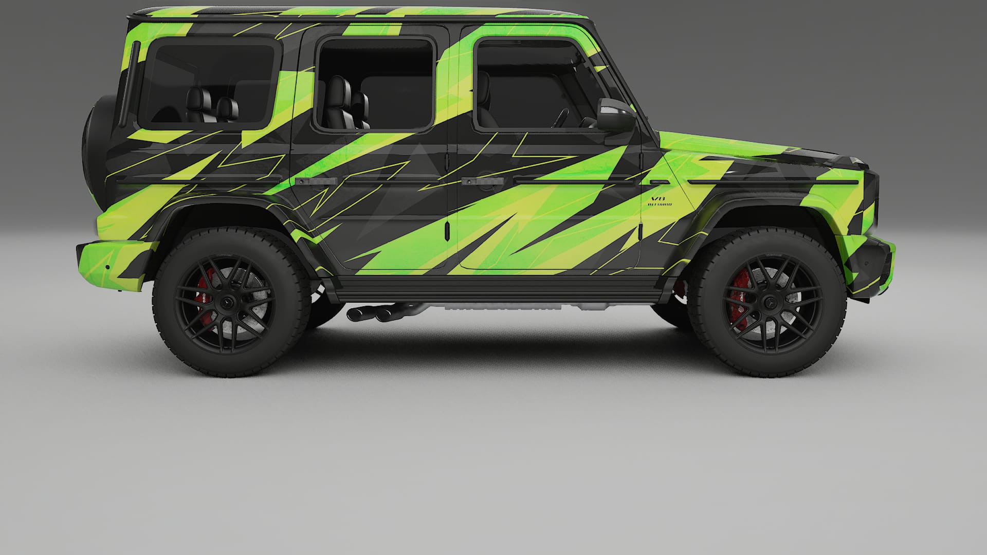 Mercedes G63 AMG W463A NINJA TURTLES – Ontworpen Wrap PPF Kit van Printbaar Polyurethaanfolie