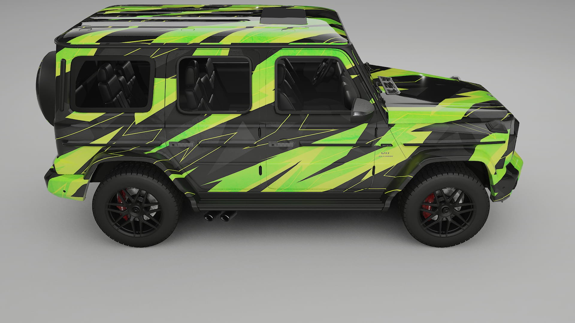 Mercedes G63 AMG W463A NINJA TURTLES – Ontworpen Wrap PPF Kit van Printbaar Polyurethaanfolie