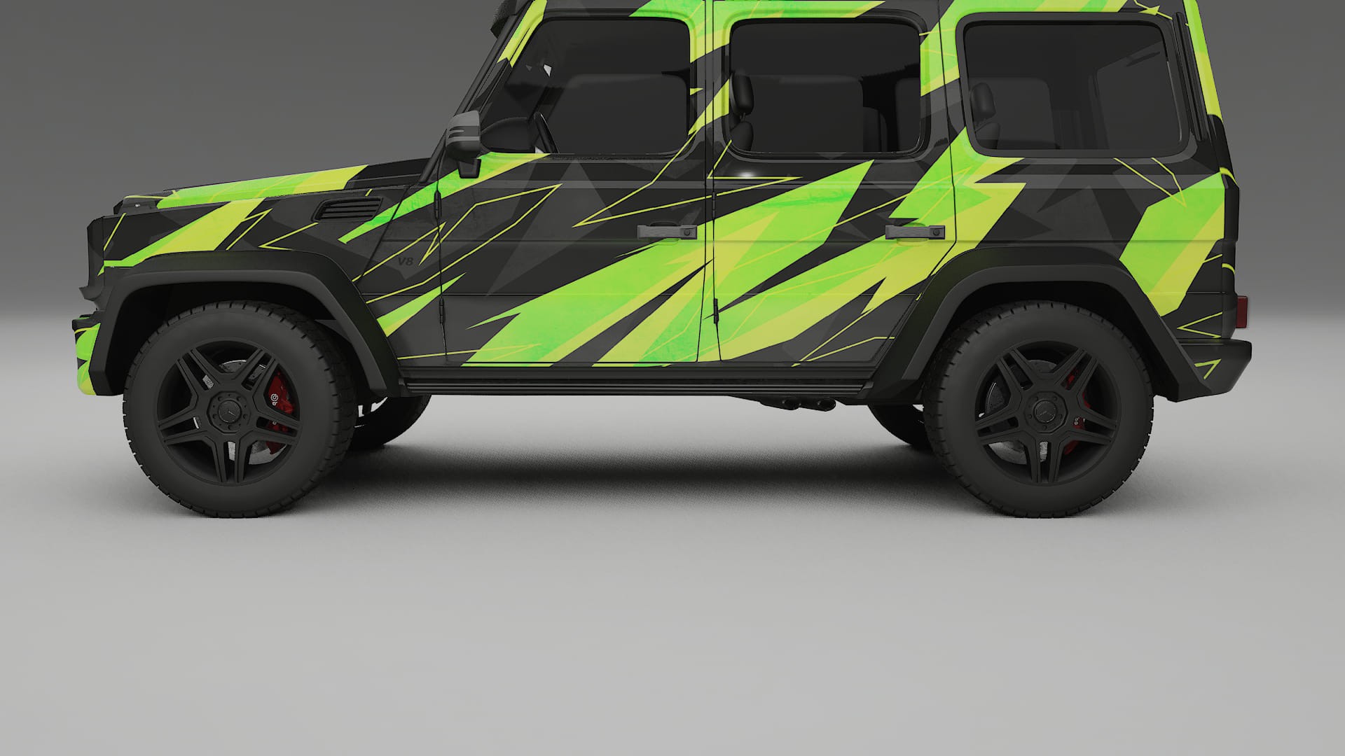 Mercedes G-class 4x4 W463 NINJA TURTLES – Ontworpen Wrap PPF Kit van Printbaar Polyurethaanfolie