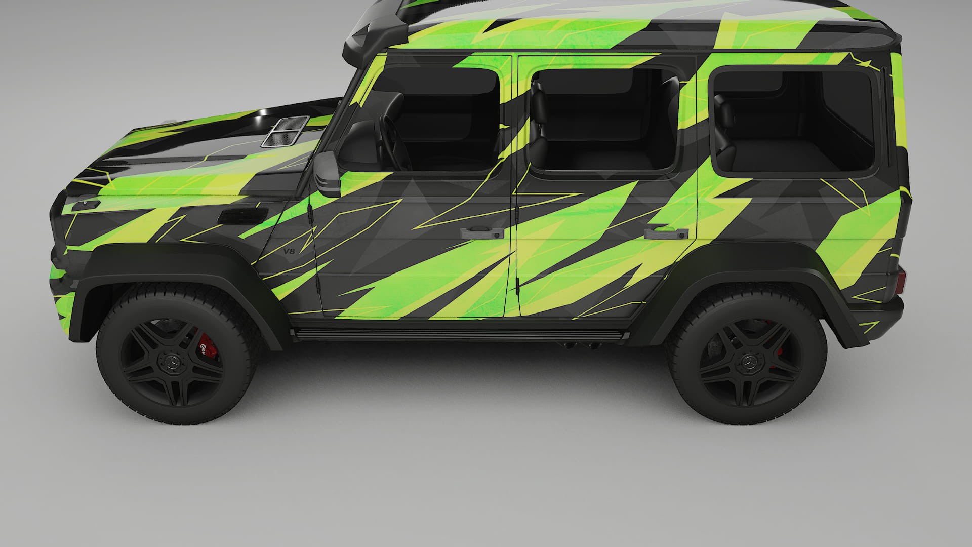 Mercedes G-class 4x4 W463 NINJA TURTLES – Ontworpen Wrap PPF Kit van Printbaar Polyurethaanfolie