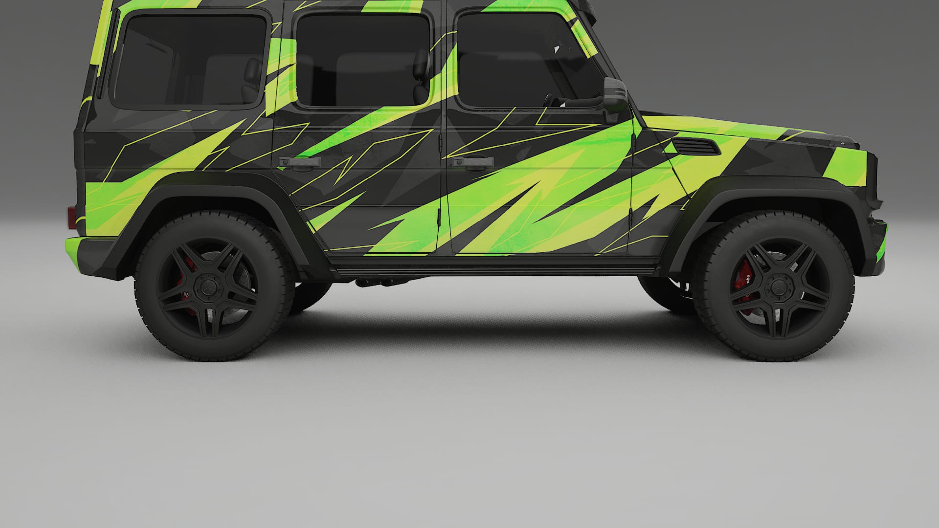 Mercedes G-class 4x4 W463 NINJA TURTLES – Ontworpen Wrap PPF Kit van Printbaar Polyurethaanfolie
