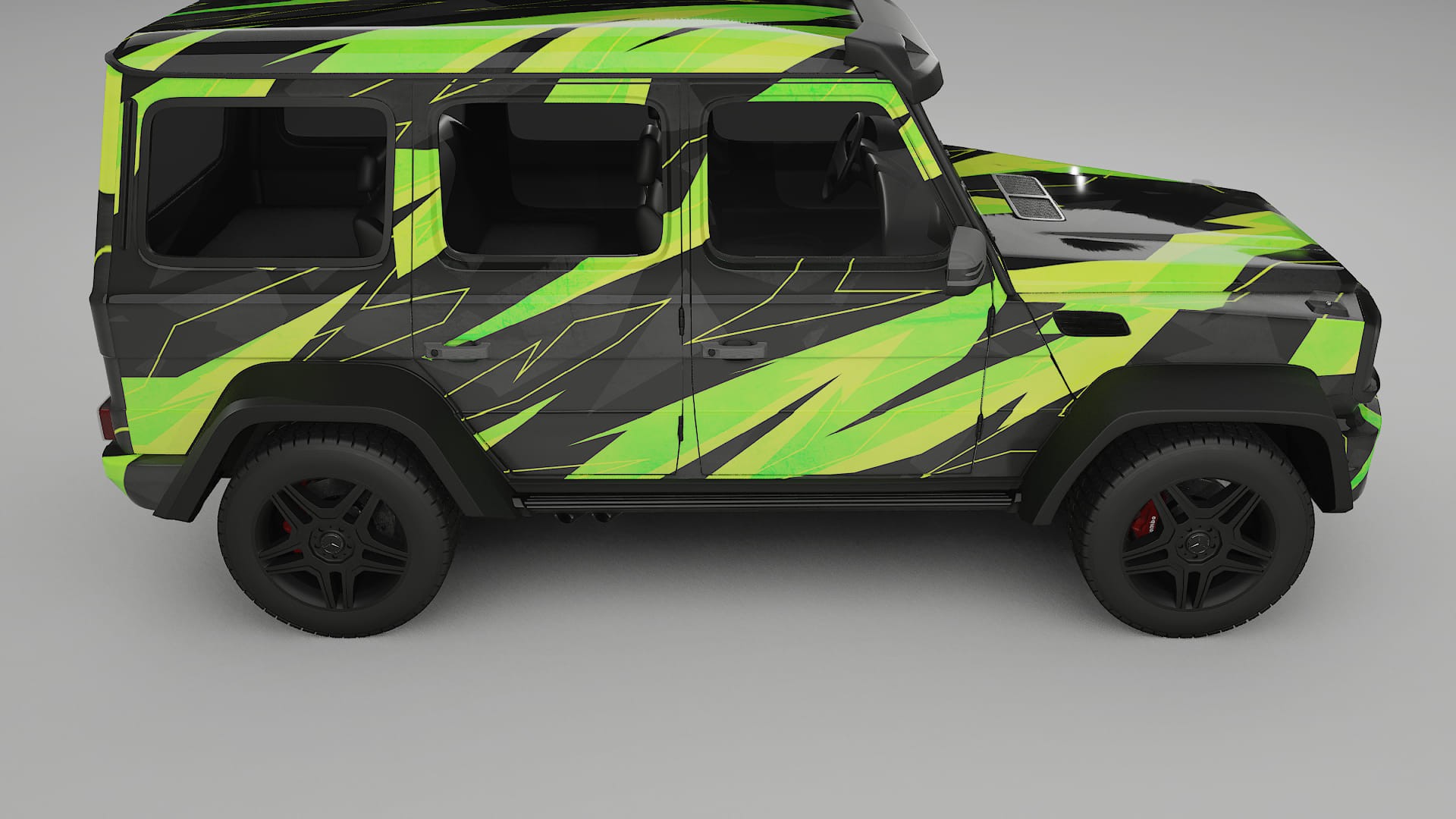 Mercedes G-class 4x4 W463 NINJA TURTLES – Ontworpen Wrap PPF Kit van Printbaar Polyurethaanfolie