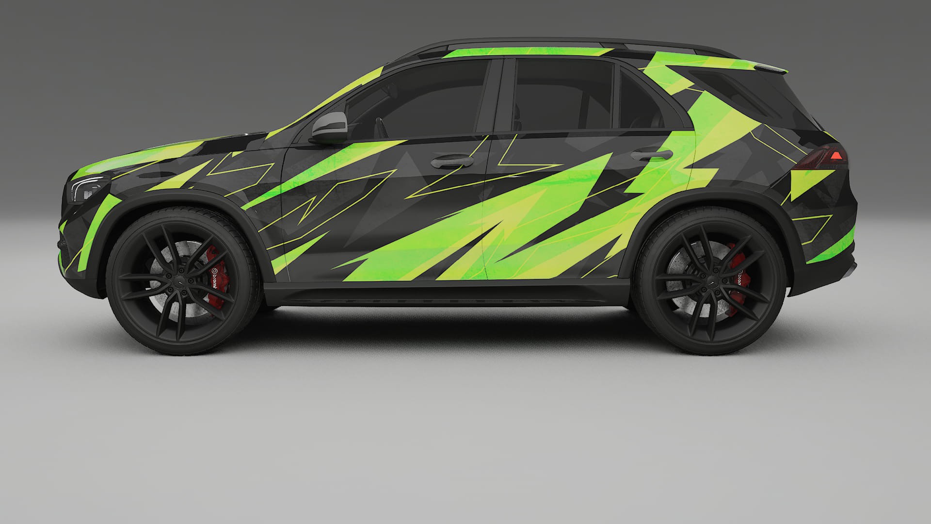 Mercedes GLE W167 NINJA TURTLES – Ontworpen Wrap PPF Kit van Printbaar Polyurethaanfolie