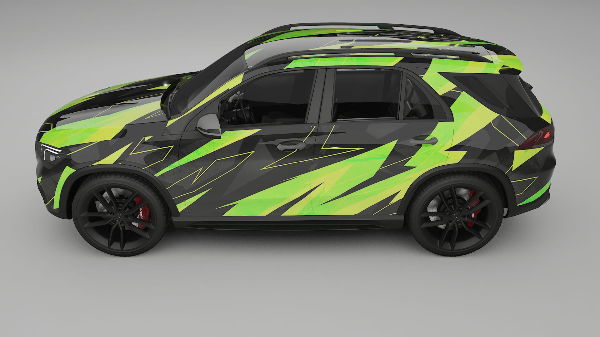 Mercedes GLE W167 NINJA TURTLES – Ontworpen Wrap PPF Kit van Printbaar Polyurethaanfolie