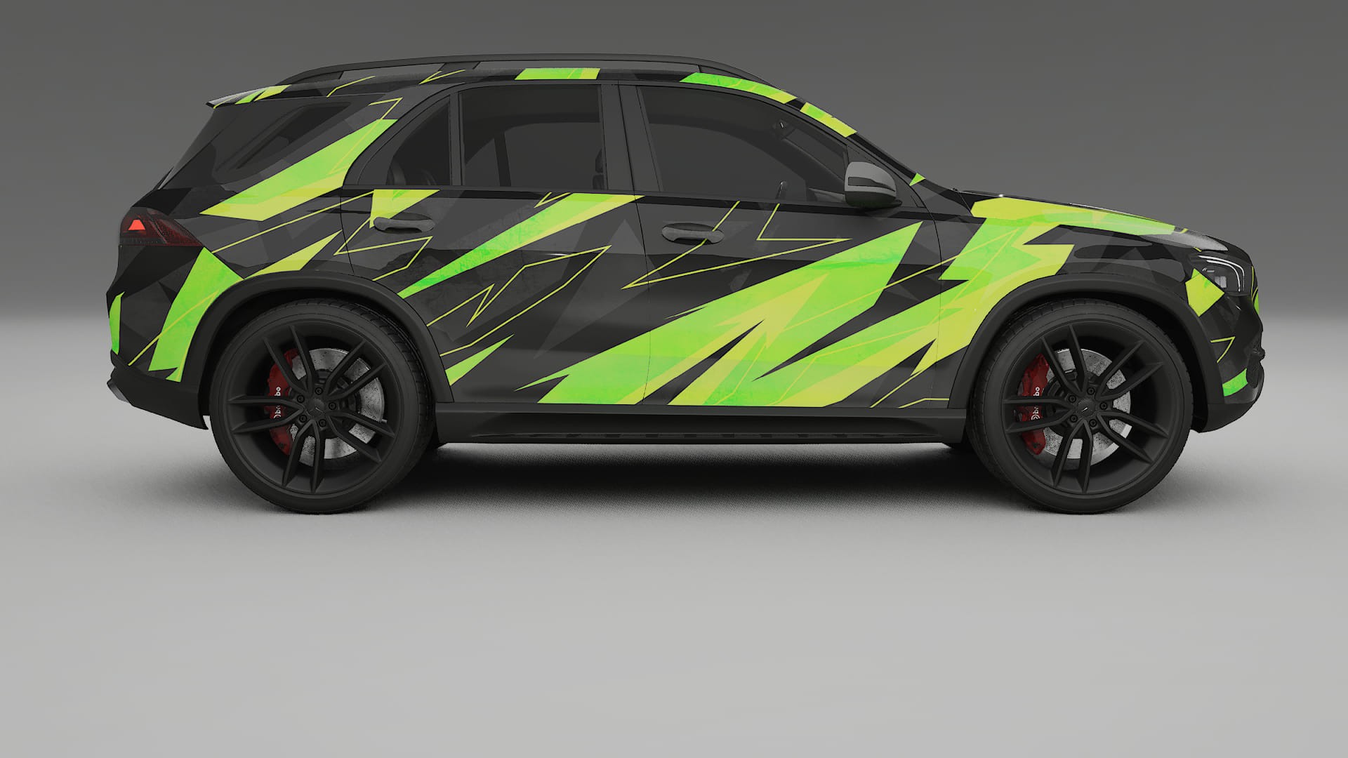 Mercedes GLE W167 NINJA TURTLES – Ontworpen Wrap PPF Kit van Printbaar Polyurethaanfolie
