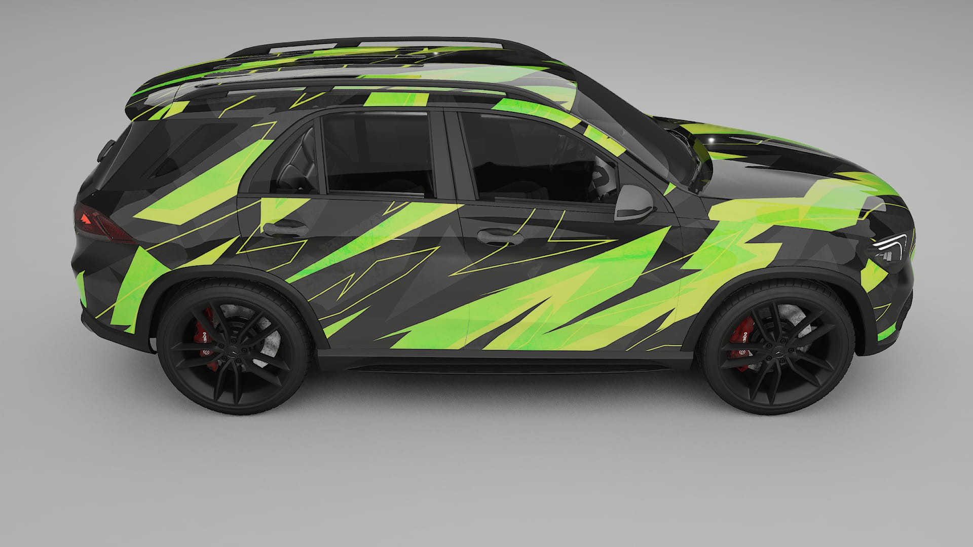 Mercedes GLE W167 NINJA TURTLES – Ontworpen Wrap PPF Kit van Printbaar Polyurethaanfolie