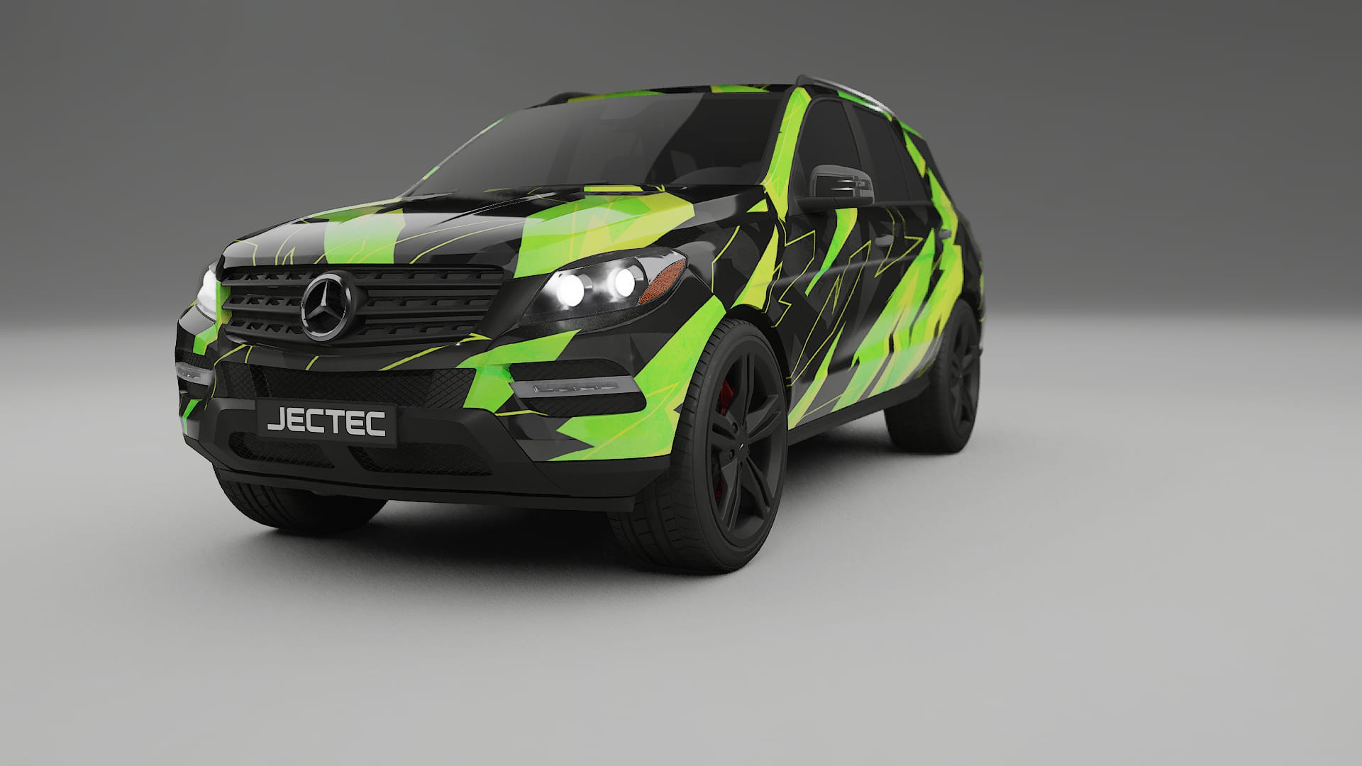 Mercedes M-class W166 NINJA TURTLES – Ontworpen Wrap PPF Kit van Printbaar Polyurethaanfolie