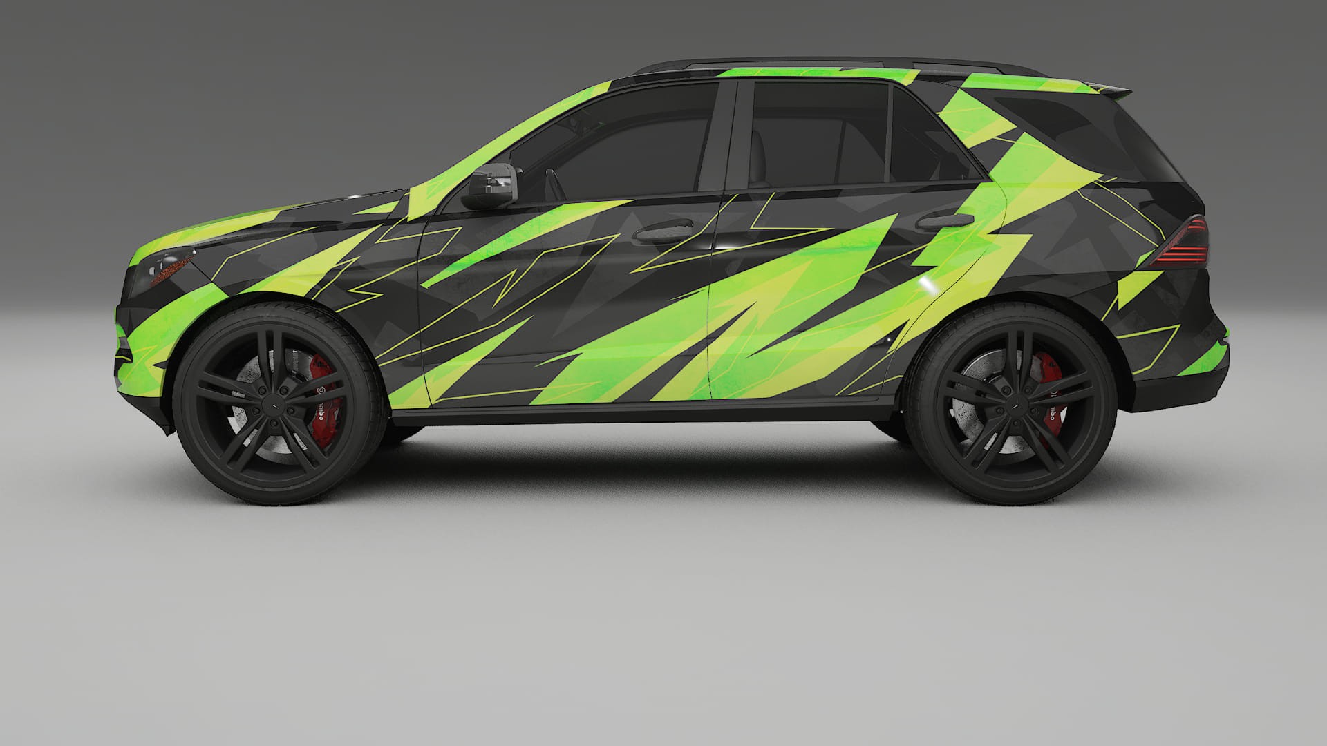 Mercedes M-class W166 NINJA TURTLES – Ontworpen Wrap PPF Kit van Printbaar Polyurethaanfolie