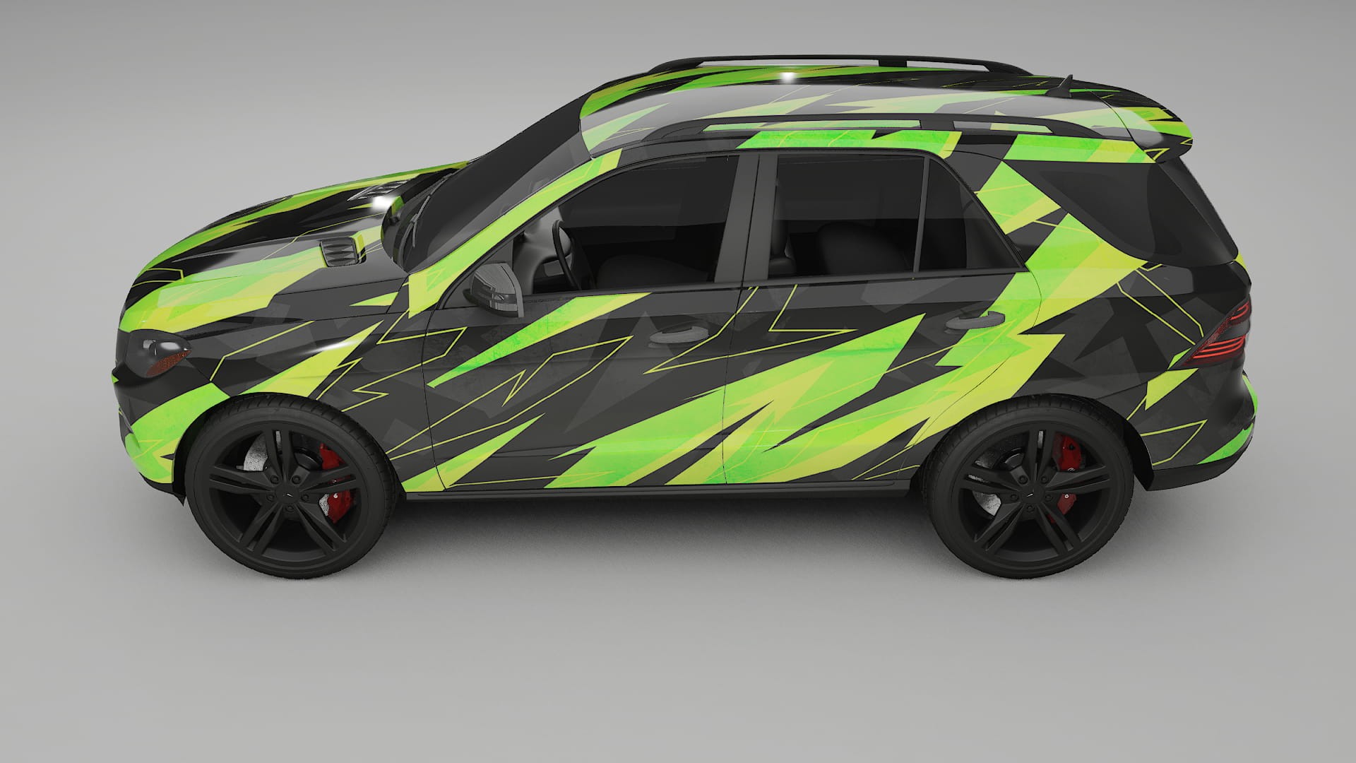 Mercedes M-class W166 NINJA TURTLES – Ontworpen Wrap PPF Kit van Printbaar Polyurethaanfolie