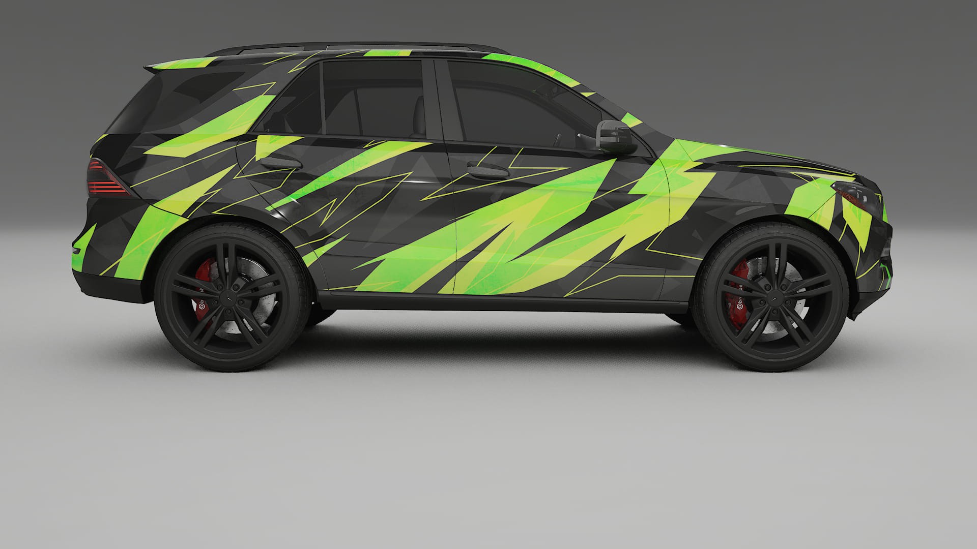 Mercedes M-class W166 NINJA TURTLES – Ontworpen Wrap PPF Kit van Printbaar Polyurethaanfolie