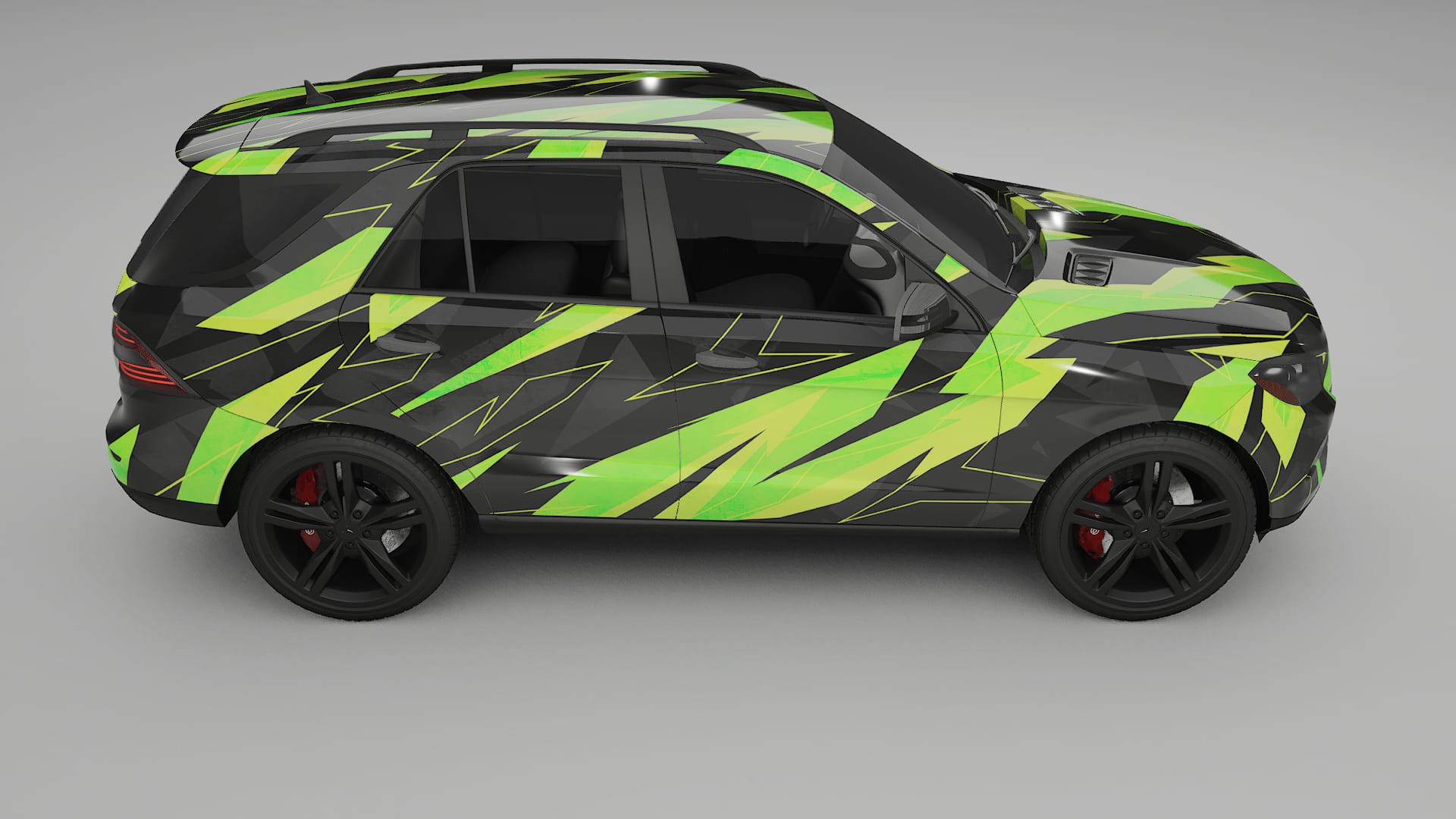 Mercedes M-class W166 NINJA TURTLES – Ontworpen Wrap PPF Kit van Printbaar Polyurethaanfolie