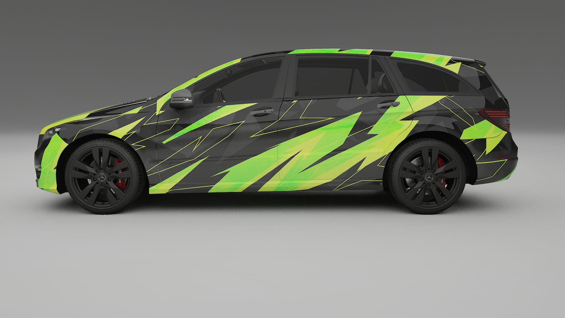 Mercedes R-class W251 facelift LCI NINJA TURTLES – Ontworpen Wrap PPF Kit van Printbaar Polyurethaanfolie