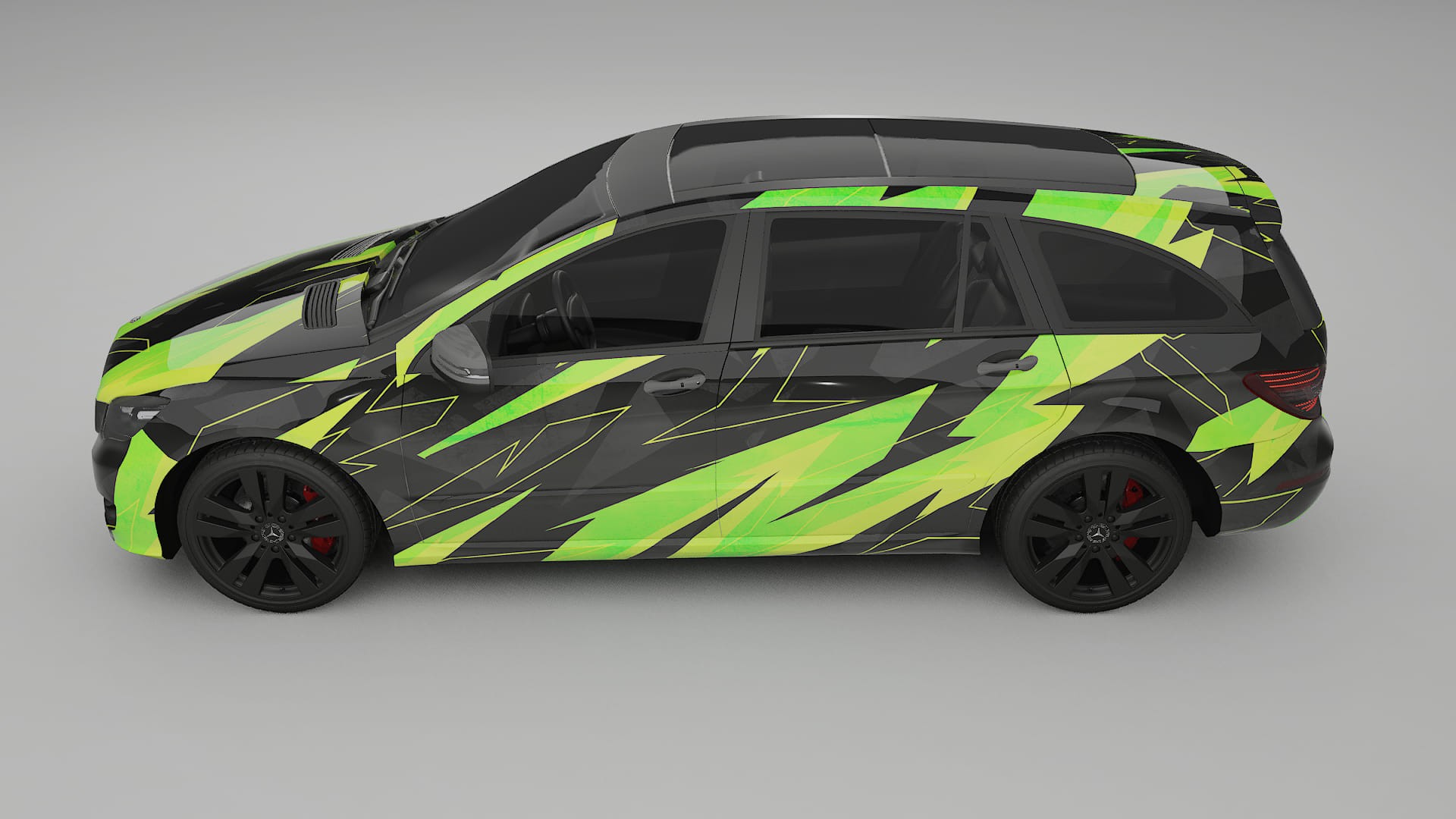 Mercedes R-class W251 facelift LCI NINJA TURTLES – Ontworpen Wrap PPF Kit van Printbaar Polyurethaanfolie