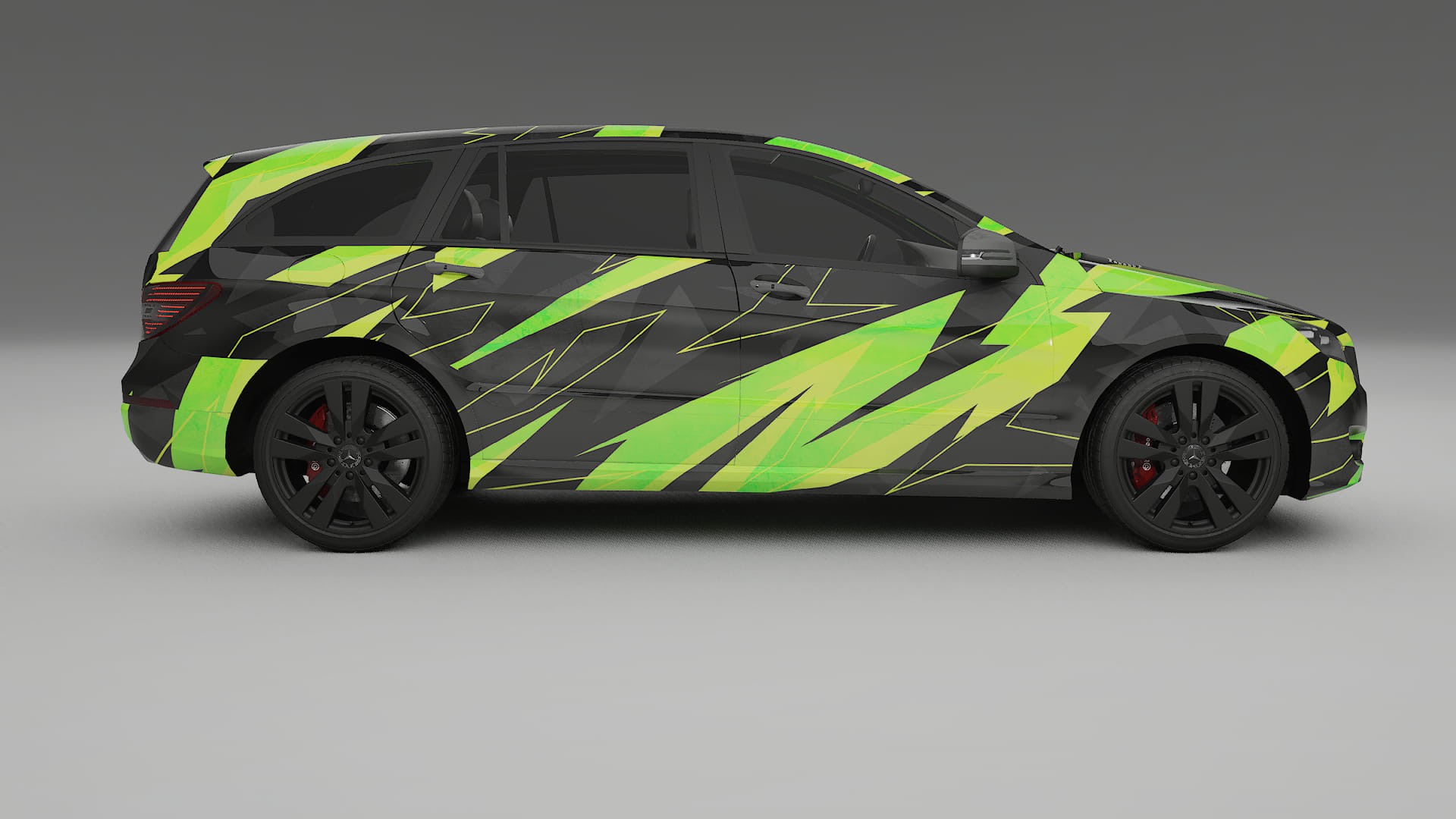 Mercedes R-class W251 facelift LCI NINJA TURTLES – Ontworpen Wrap PPF Kit van Printbaar Polyurethaanfolie
