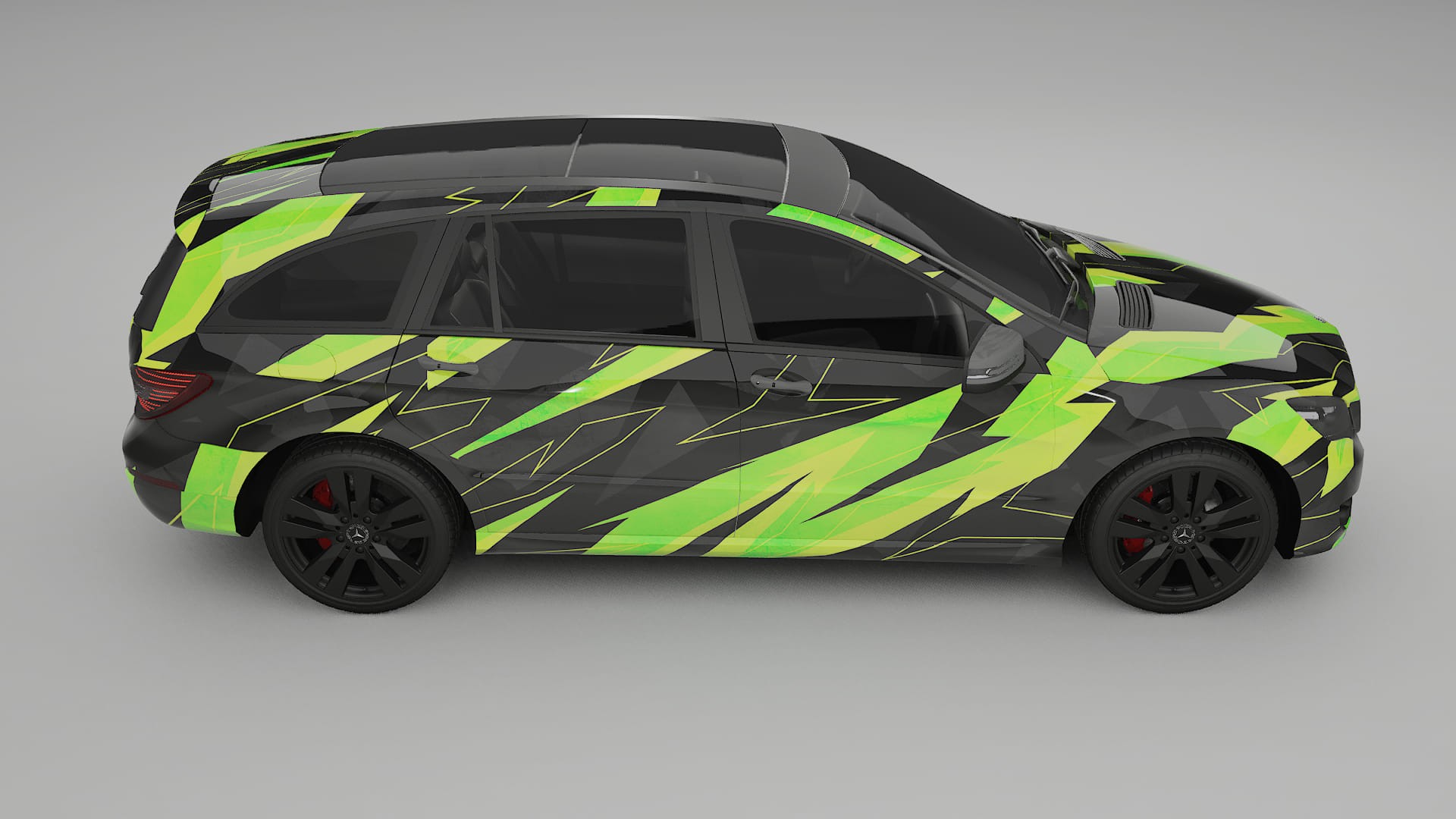 Mercedes R-class W251 facelift LCI NINJA TURTLES – Ontworpen Wrap PPF Kit van Printbaar Polyurethaanfolie