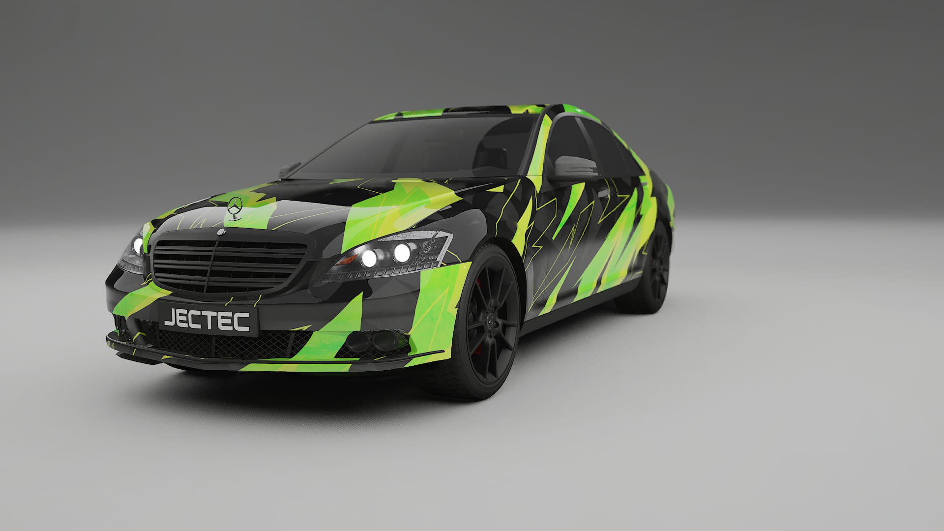 Mercedes S-class W221 facelift LCI NINJA TURTLES – Ontworpen Wrap PPF Kit van Printbaar Polyurethaanfolie