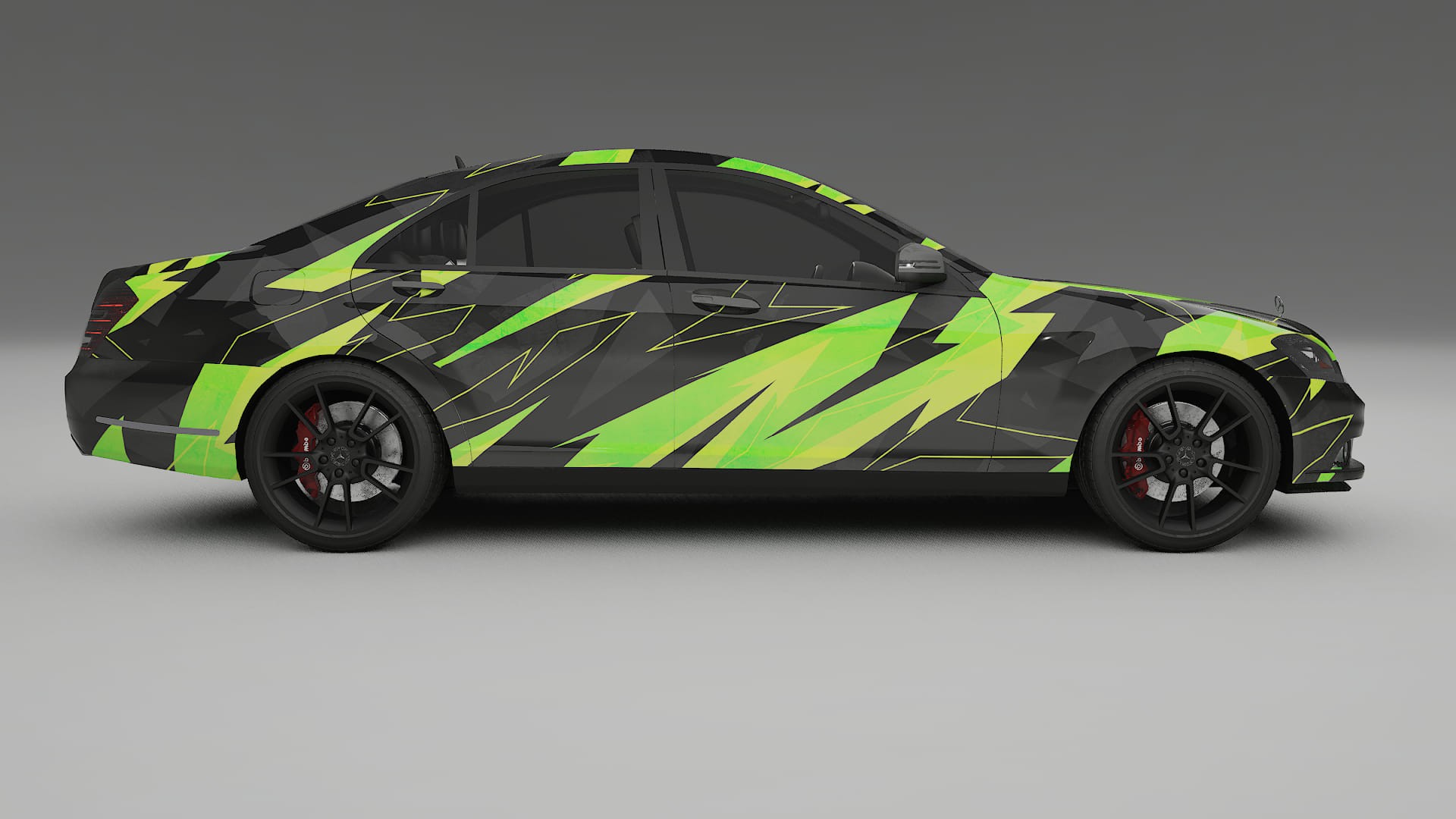 Mercedes S-class W221 facelift LCI NINJA TURTLES – Ontworpen Wrap PPF Kit van Printbaar Polyurethaanfolie