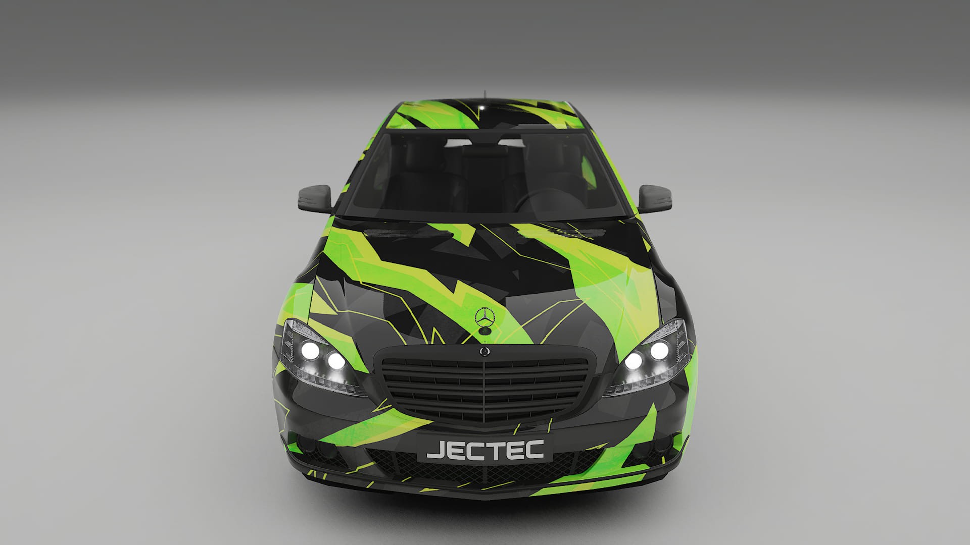 Mercedes S-class W221 facelift LCI NINJA TURTLES – Ontworpen Wrap PPF Kit van Printbaar Polyurethaanfolie