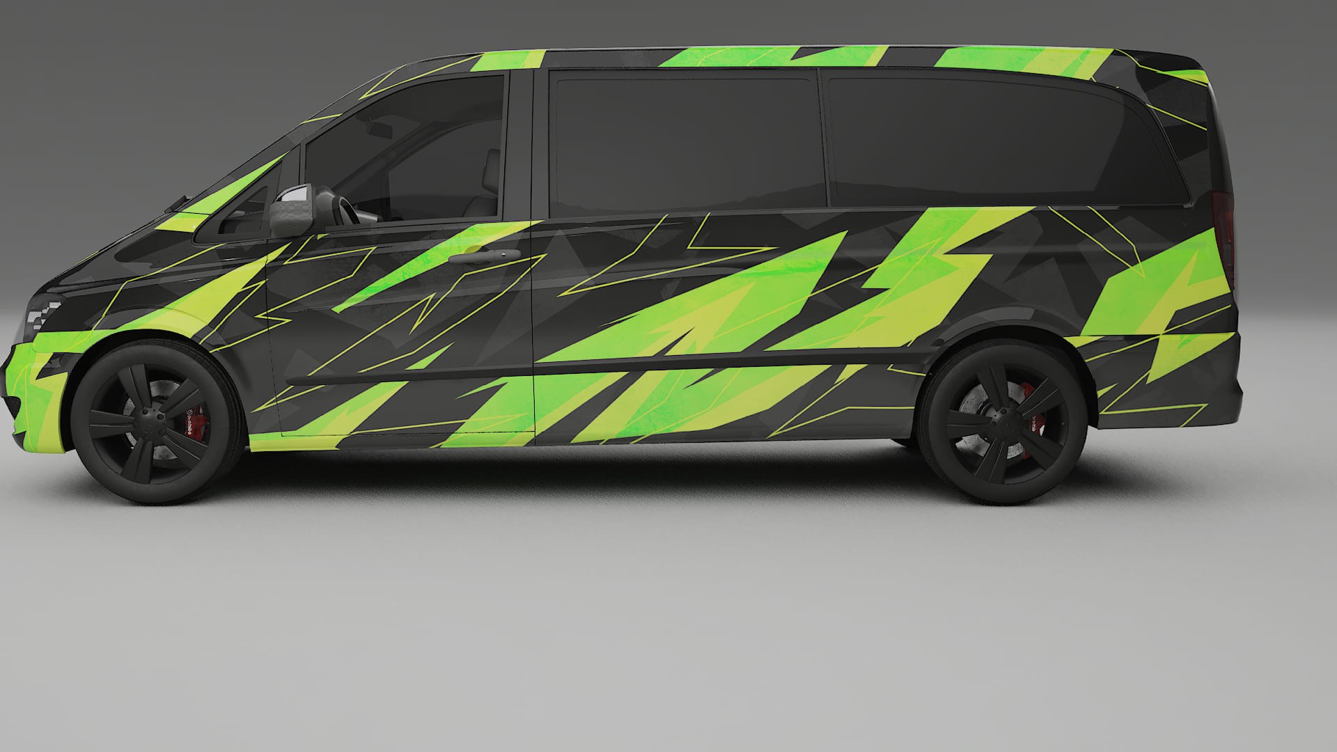 Mercedes Viano Extralong W439 Facelift LCI NINJA TURTLES – Ontworpen Wrap PPF Kit van Printbaar Polyurethaanfolie 2