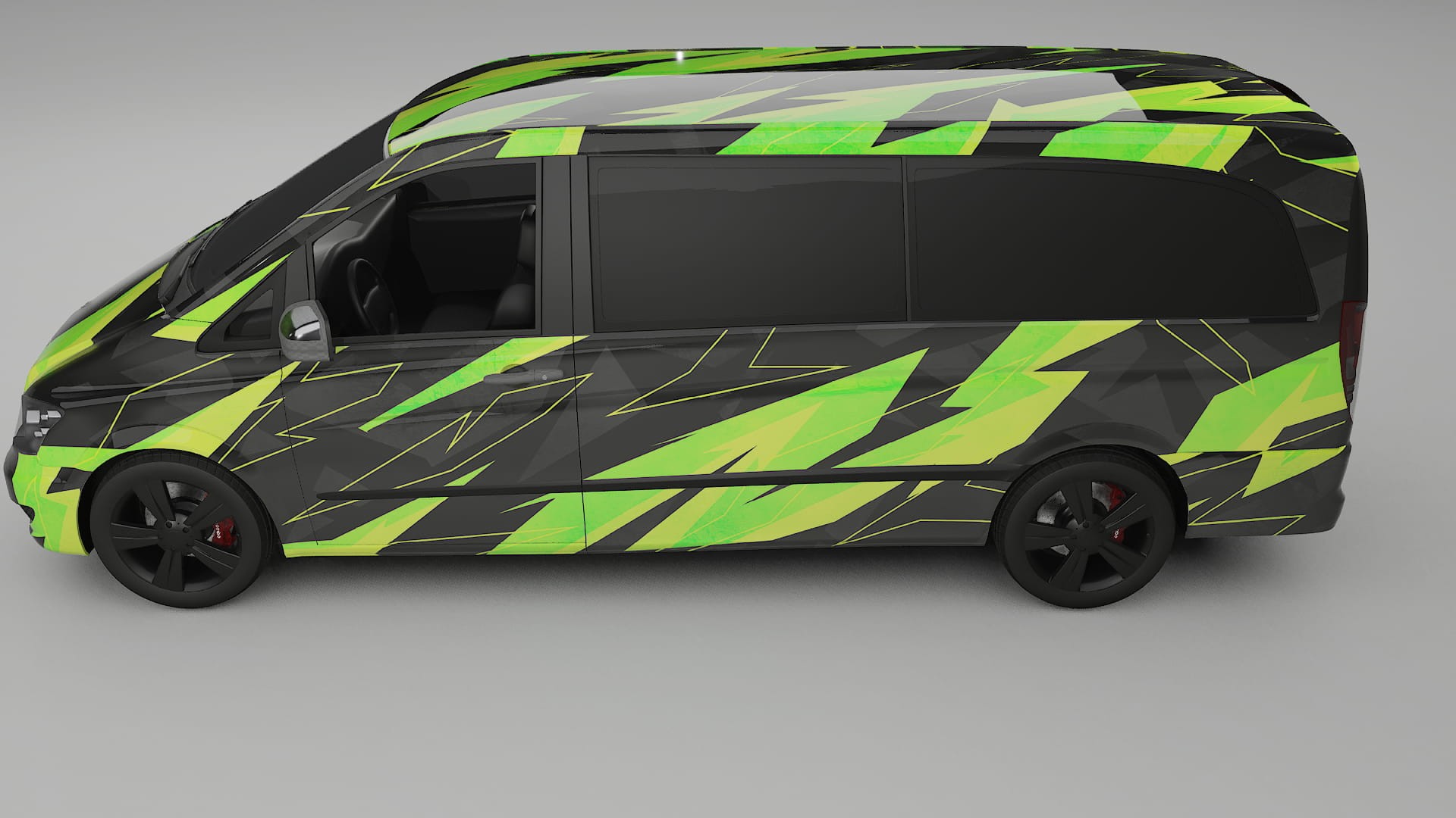 Mercedes Viano Extralong W439 Facelift LCI NINJA TURTLES – Ontworpen Wrap PPF Kit van Printbaar Polyurethaanfolie