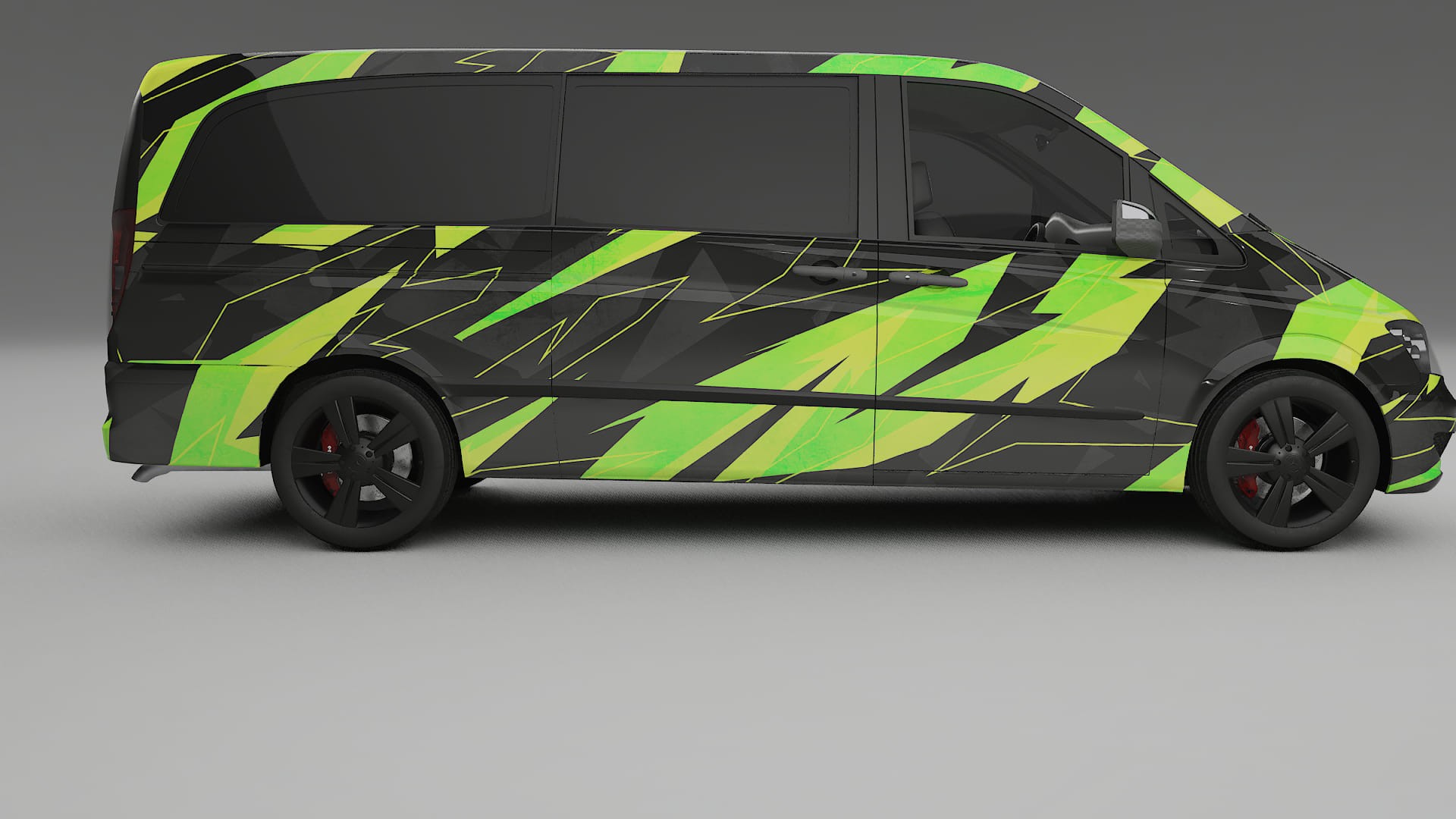Mercedes Viano Extralong W439 Facelift LCI NINJA TURTLES – Ontworpen Wrap PPF Kit van Printbaar Polyurethaanfolie