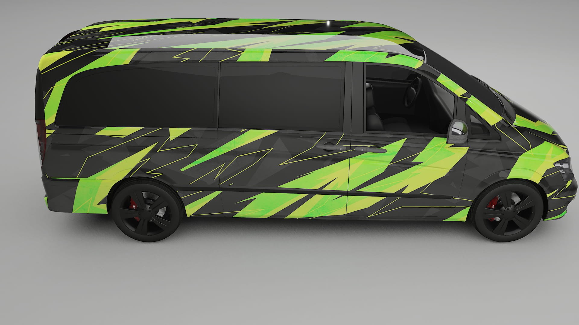 Mercedes Viano Extralong W439 Facelift LCI NINJA TURTLES – Ontworpen Wrap PPF Kit van Printbaar Polyurethaanfolie