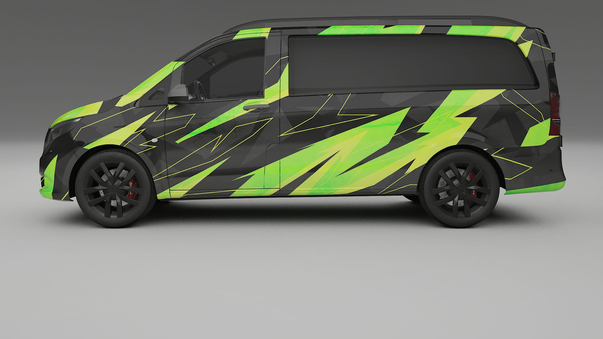 Mercedes Vito Short W447 prefacelift pre-LCI NINJA TURTLES – Ontworpen Wrap PPF Kit van Printbaar Polyurethaanfolie